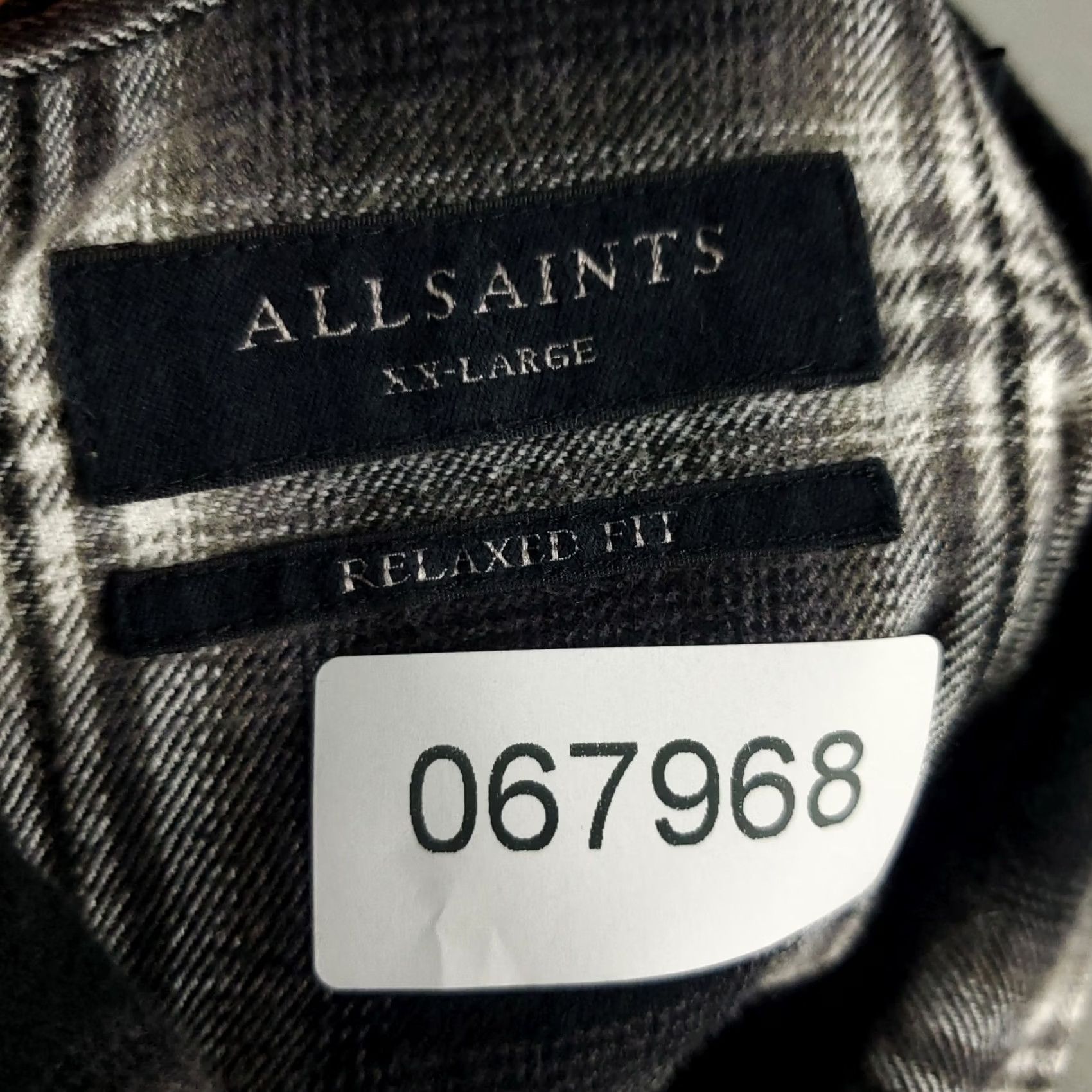 Allsaints Allsaints Shirt Mens 2XL Gray Plaid Flannel Button Up Long Sleeve Casual Dress Shirt Size US XXL / EU 58 / 5 - 8 Thumbnail