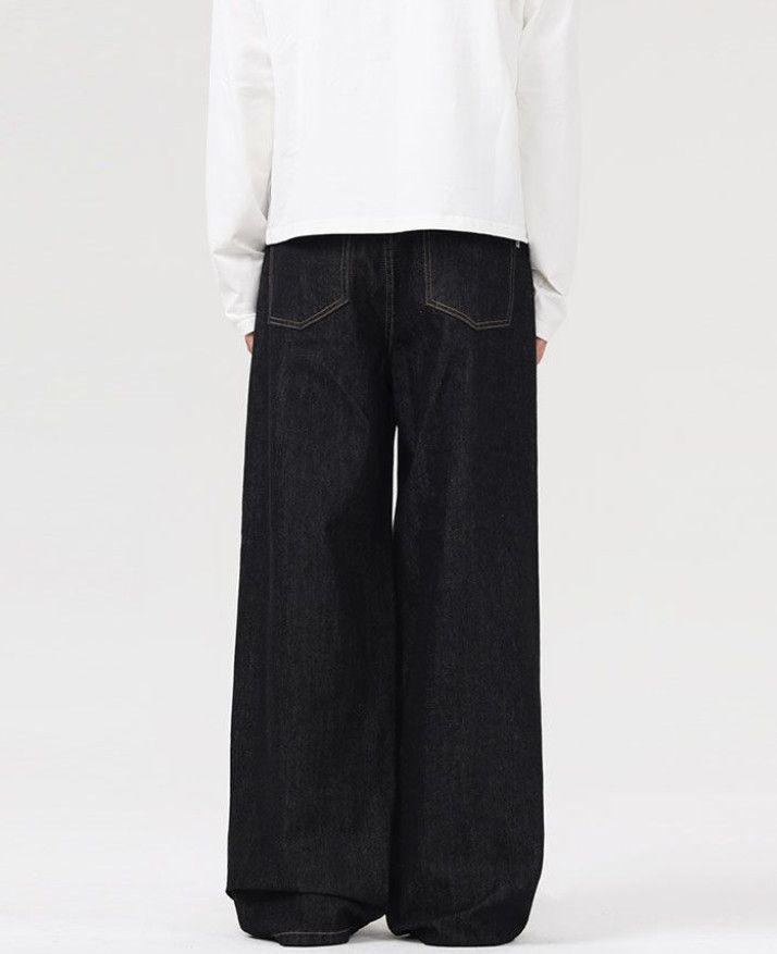 Japanese Brand Retro men's straight-leg wide-leg casual baggy jeans Size US 32 / EU 48 - 4 Thumbnail