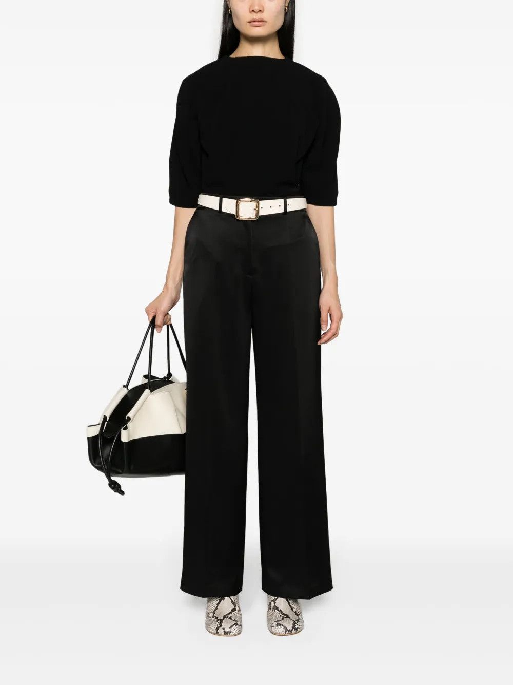 Lanvin o1y0326 Casual Pant in Black Size 28" / US 6 / IT 42 - 2 Thumbnail