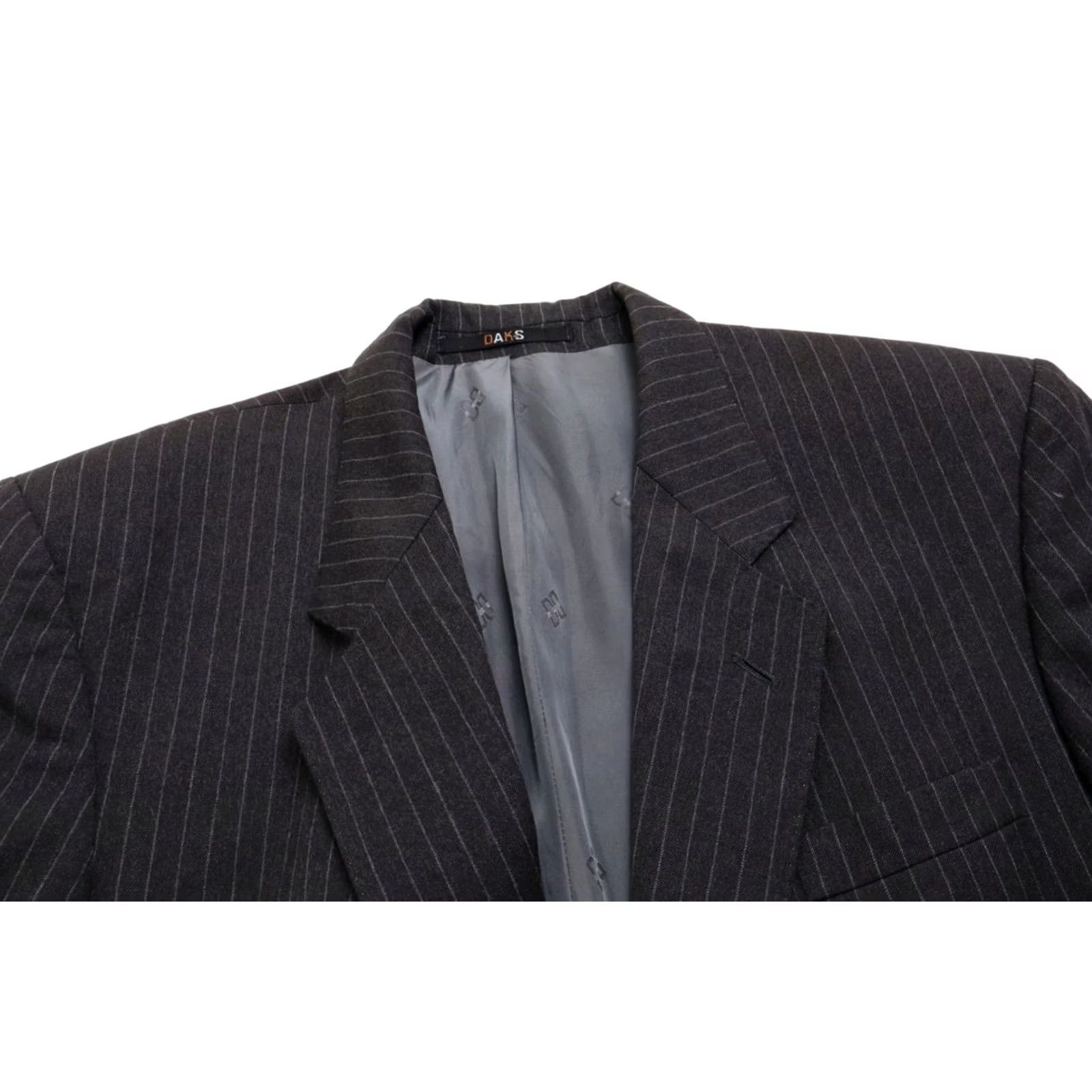 DAKS VINTAGE DAKS Blazer Men's XL Single Breasted Pure New Wool Pinstriped Size 46R - 5 Thumbnail