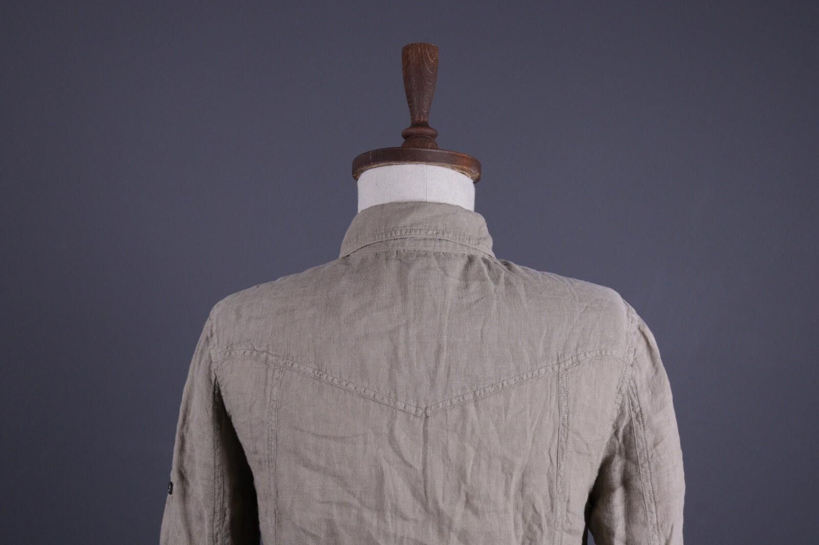 120% Lino 120% Lino Brown 100% Linen Summer Blouson Dress Size 40 Size M / US 6-8 / IT 42-44 - 10 Thumbnail