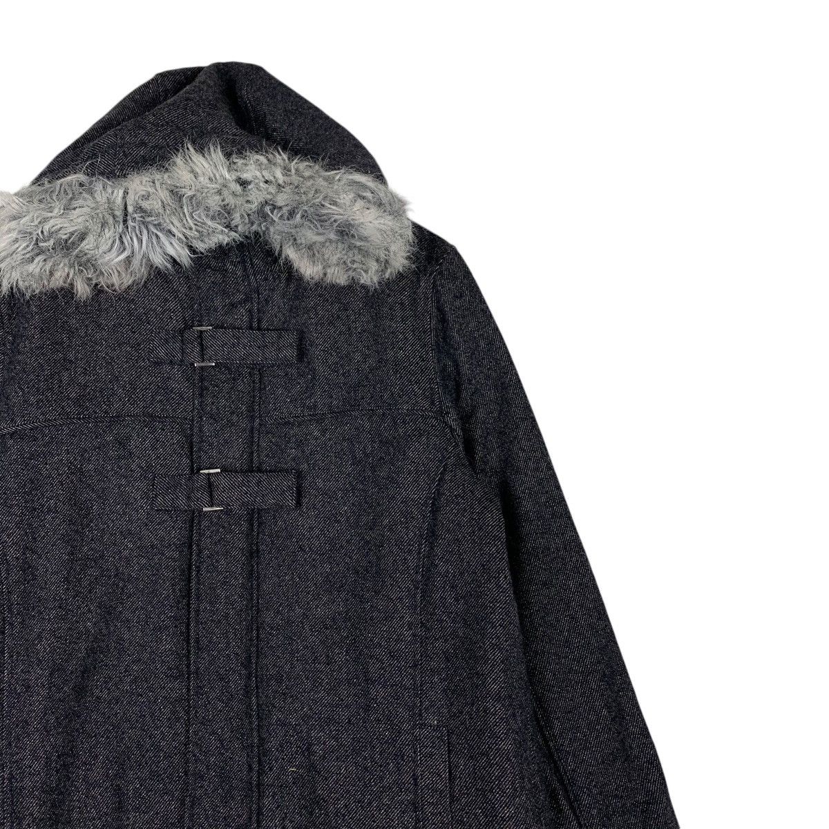 Japanese Brand LOUIS CHAVLON Fur Hoodie Denim Jacket #1393-C63 Size US L / EU 52-54 / 3 - 5 Thumbnail