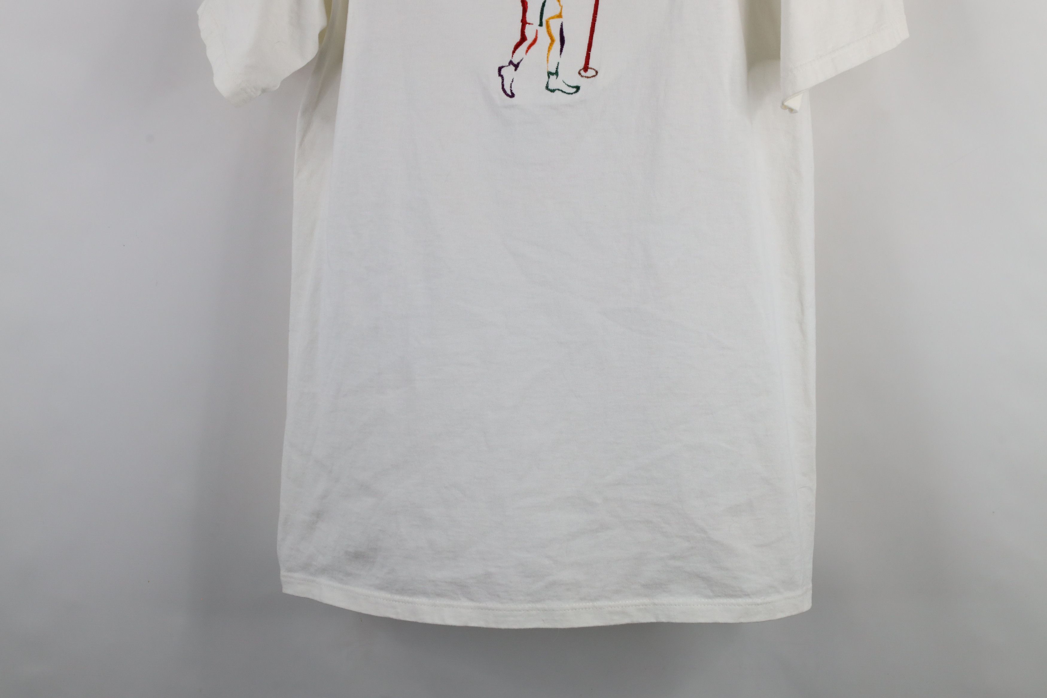 Vintage Vintage 90s Streetwear Rainbow Golf Abstract T-Shirt USA Size US L / EU 52-54 / 3 - 3 Thumbnail