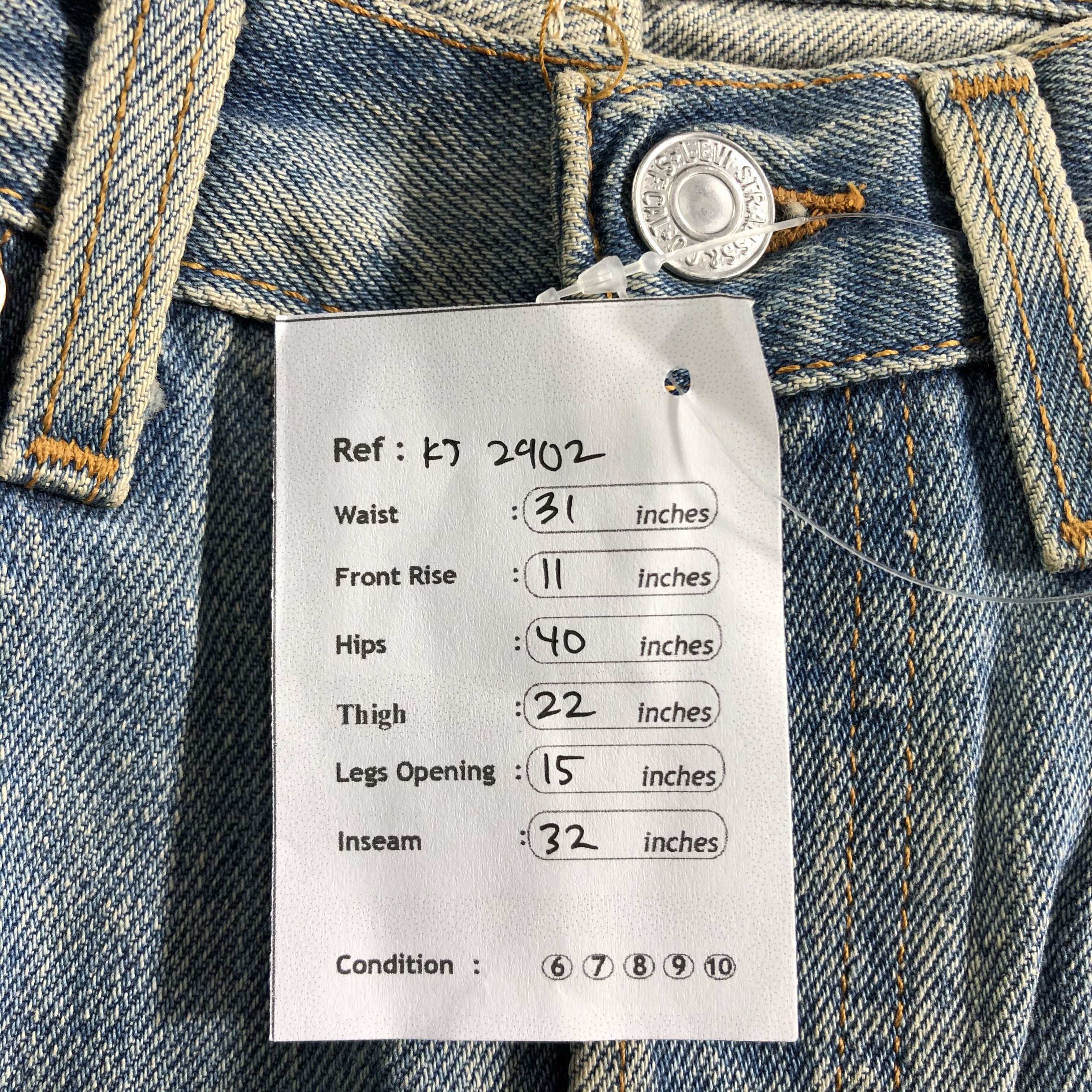 Levi's Vintage 90s Levis Jeans Medium Wash Denim KJ2902 Size US 31 - 11 Thumbnail