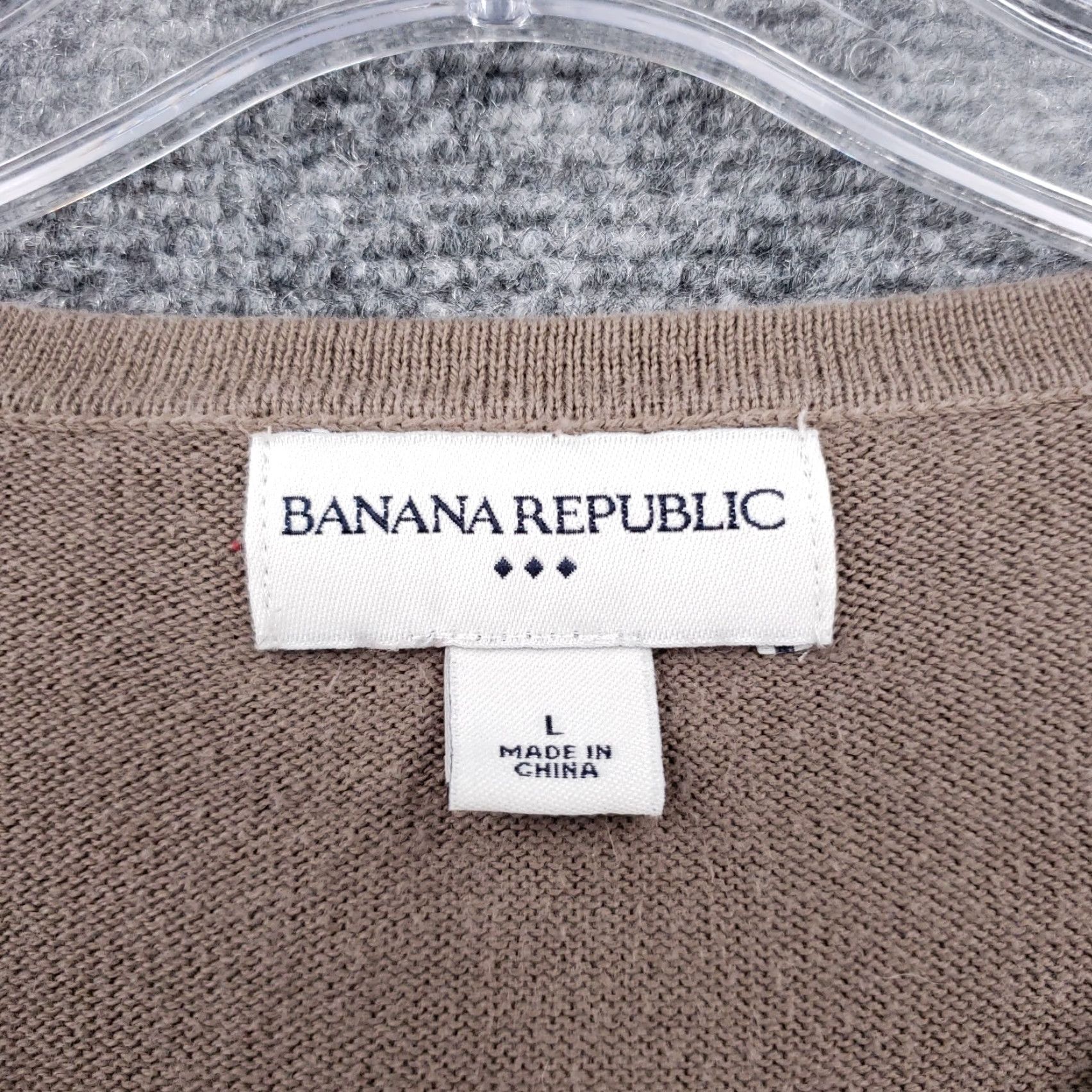 Banana Republic Banana Republic Sweatshirt Mens L Brown V-Neck Pullover Long Sleeve Size US L / EU 52-54 / 3 - 6 Thumbnail