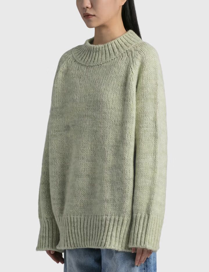 Maison Margiela o1y0625 Mock Neck Sweater in Sage Green Size M / US 6-8 / IT 42-44 - 2 Thumbnail