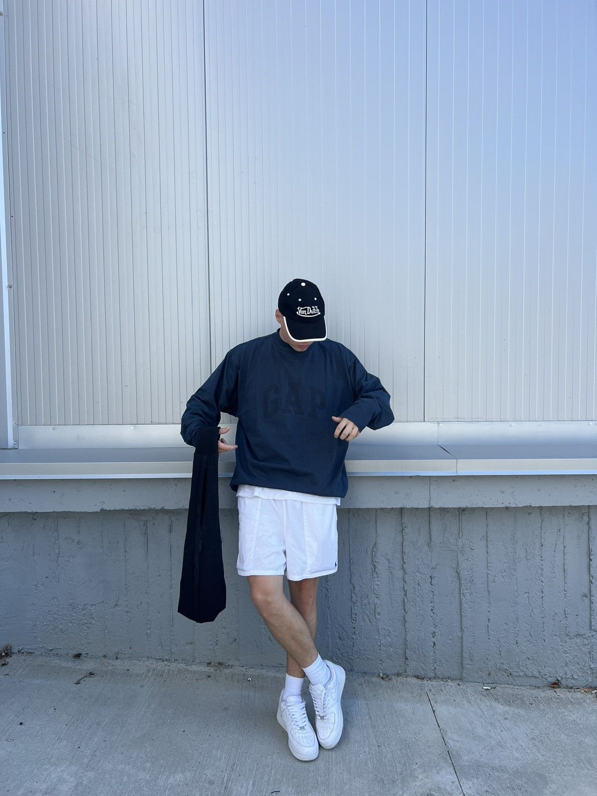 Gap × Kanye West NEW Yeezy Gap Long-Sleeve Dove Dark Blue | Grailed