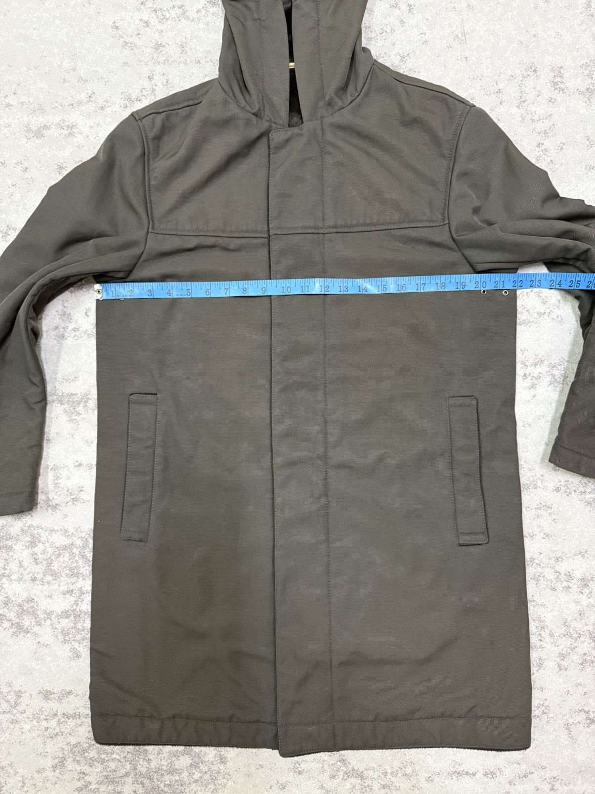 Jun Men Velvet Lined Parka Jacket Dark Green