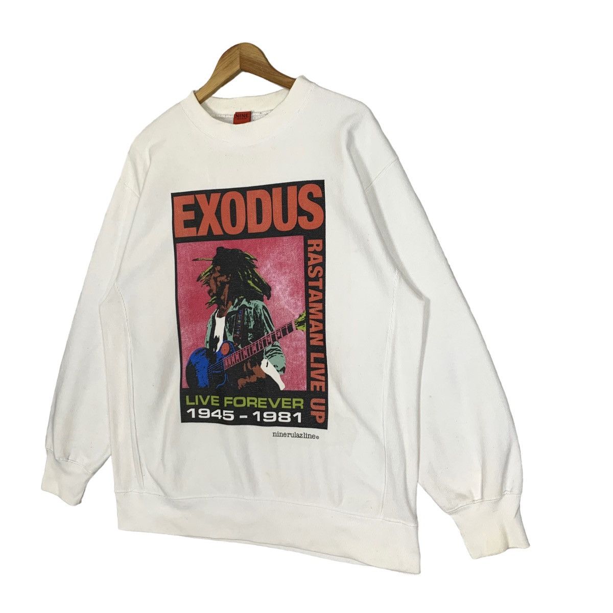 Japanese Brand Vintage Nine Rulaz Line Exodus Rastaman Live Up Sweatshirt Size US L / EU 52-54 / 3 - 5 Thumbnail