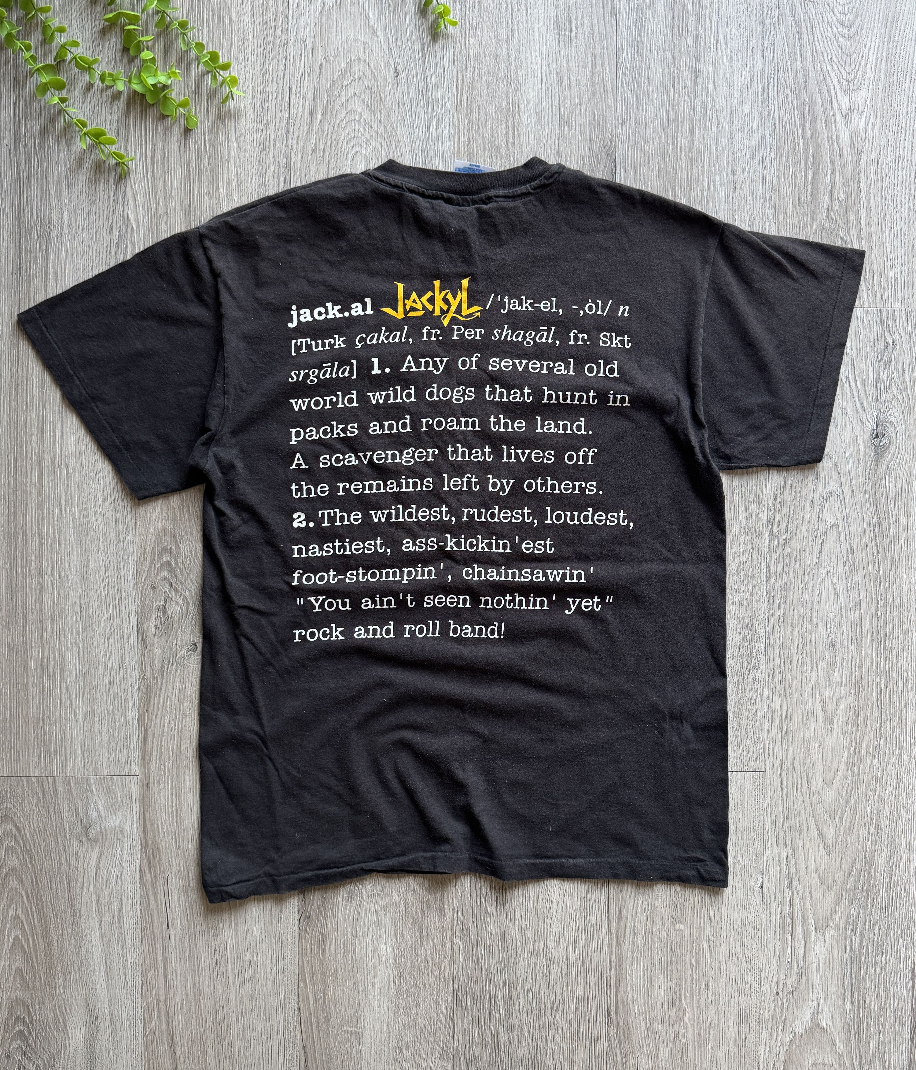 Band Tees Vintage 90s Jackyl Definition Chainsaw Rock Tee Size US L / EU 52-54 / 3 - 3 Thumbnail
