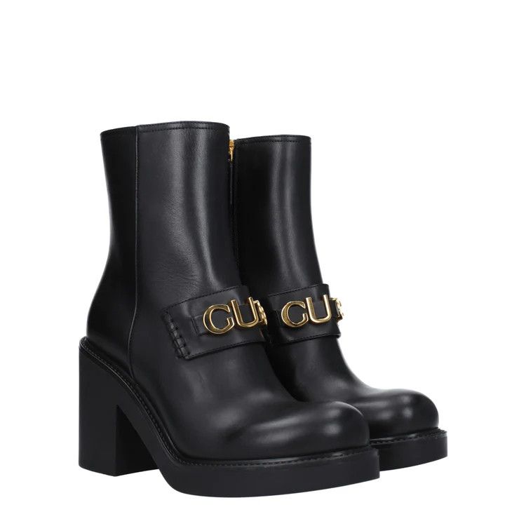 Gucci ob1o1e1124 Leather Ankle Boots in Black Size US 7 / IT 37 - 2 Thumbnail
