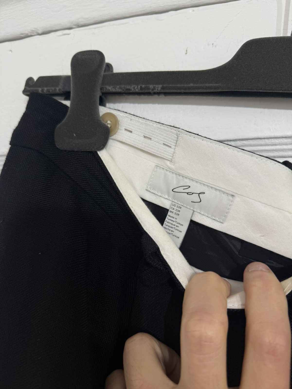 Cos COS Atelier Black Linen Trousers Size US 32 / EU 48 - 3 Thumbnail