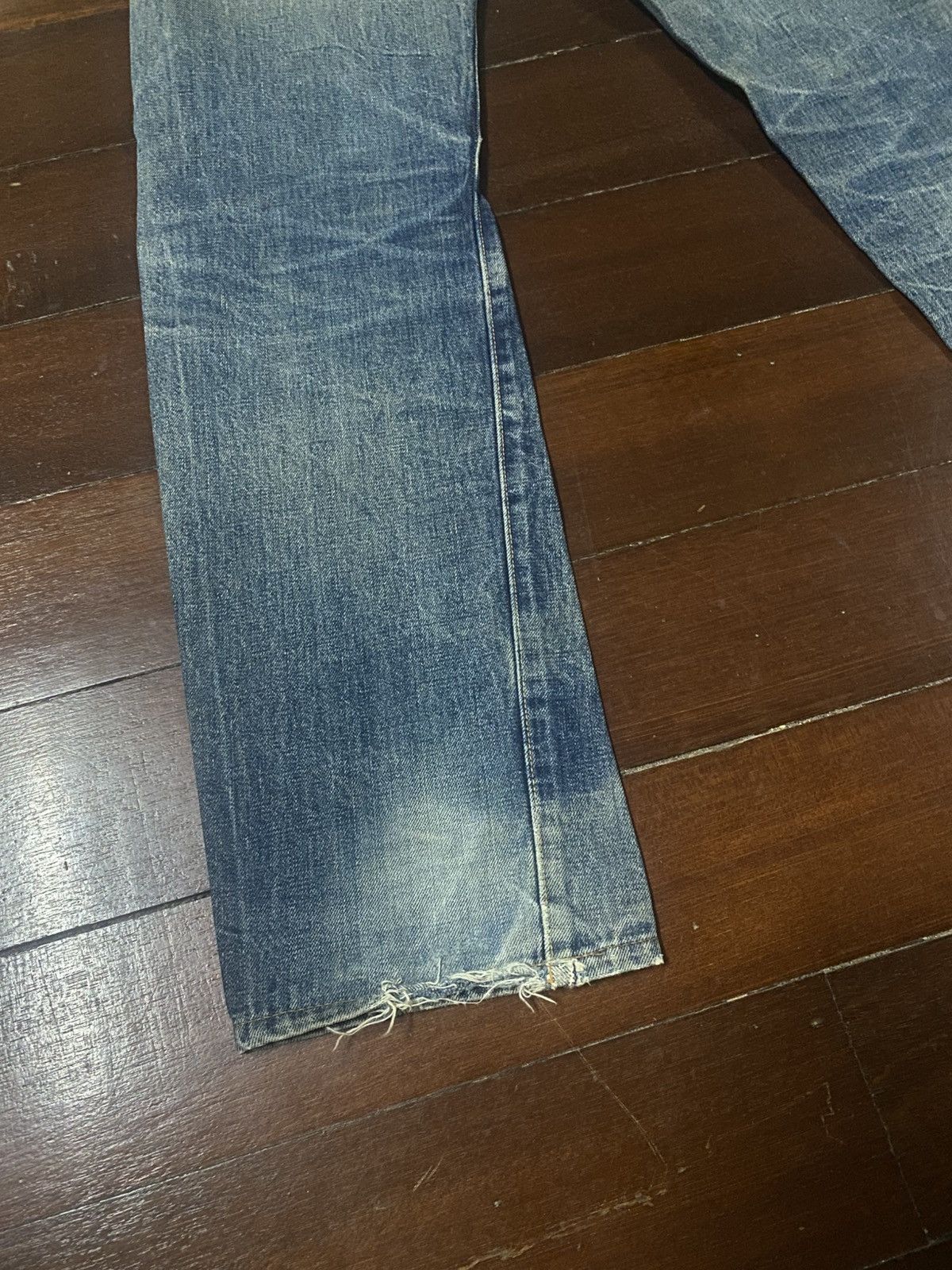 Denime Rare vintage 90s Denime Japan Distressed mud wash Selvedge Size US 30 / EU 46 - 15 Thumbnail