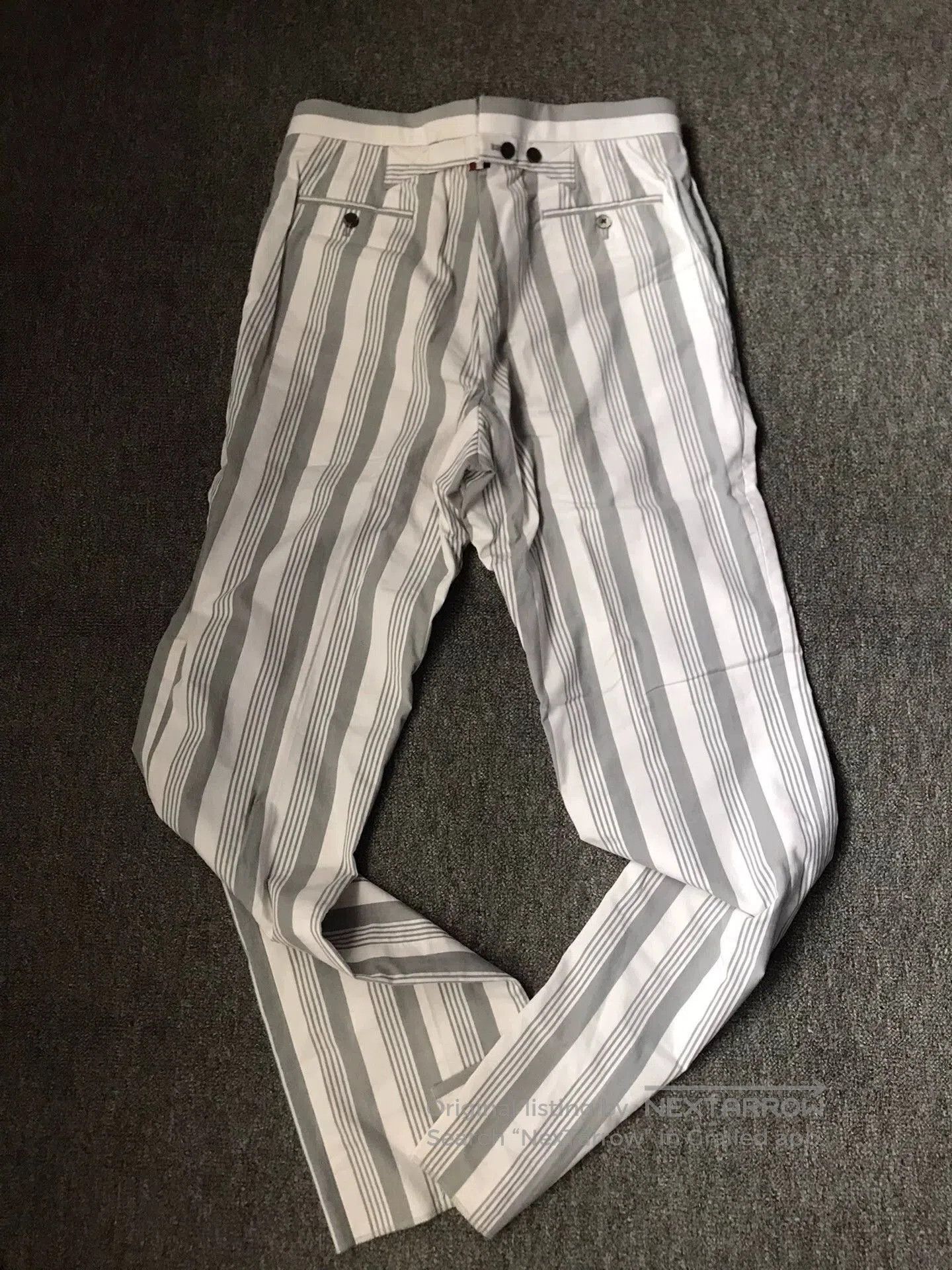 Thom Browne Gray Striped Casual Pants Size 30. Size US 30 / EU 46 - 2 Thumbnail