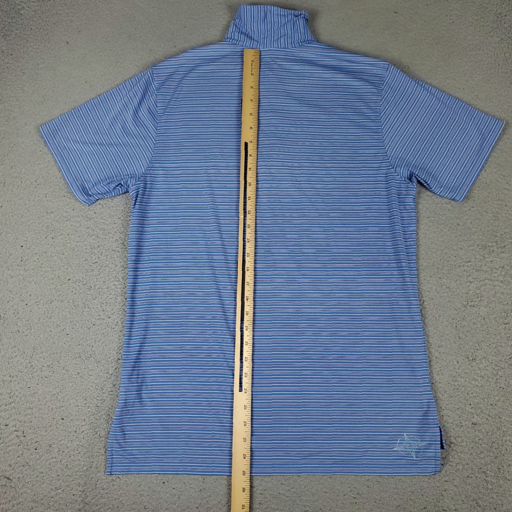 Vintage B Draddy Polo Shirt Mens Small Blue Striped Sports Shirt Polo Short Sleeve Casual Modern Preppy Size US S / EU 44-46 / 1 - 5 Thumbnail