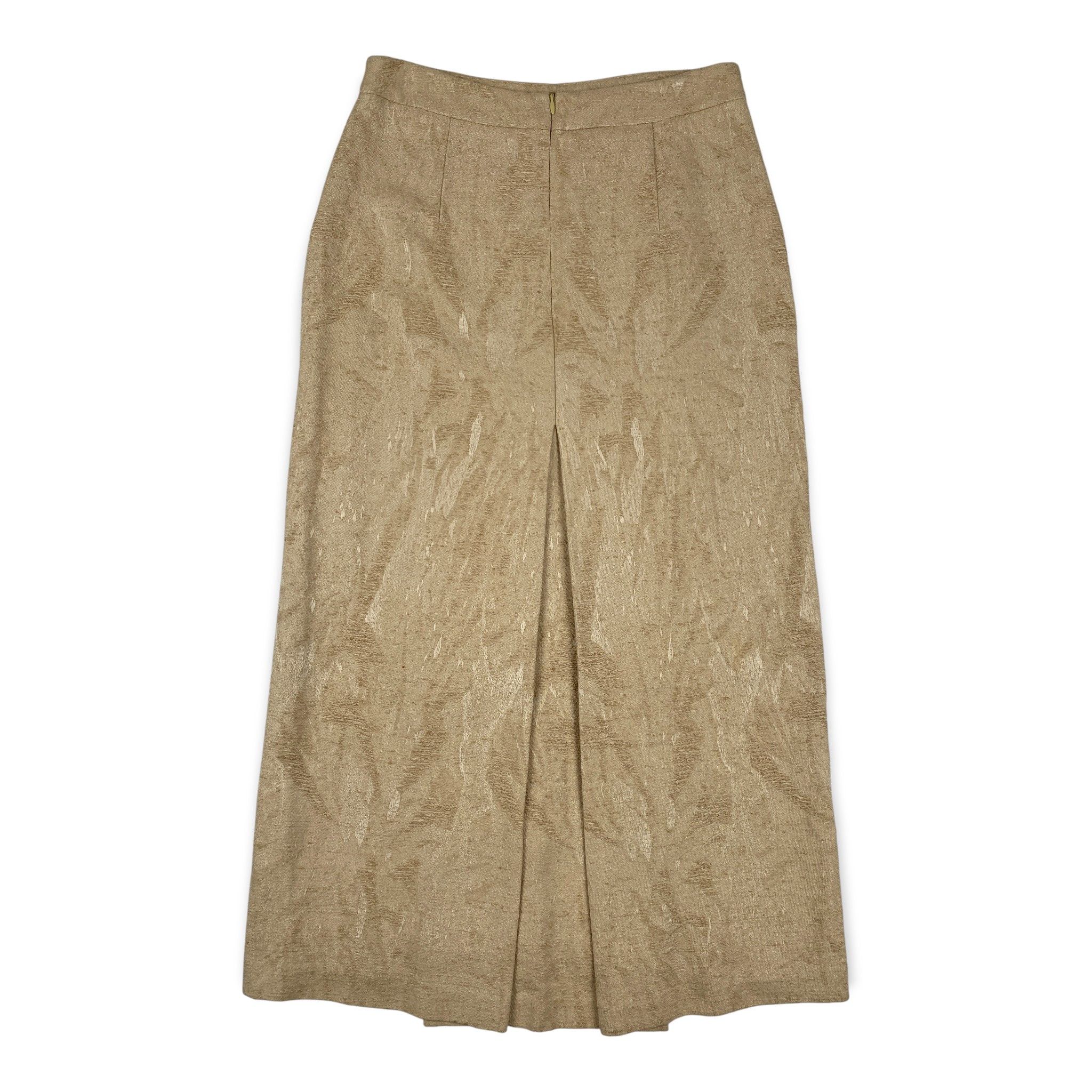 Burlap Style Fabric Textured Brown Skirt