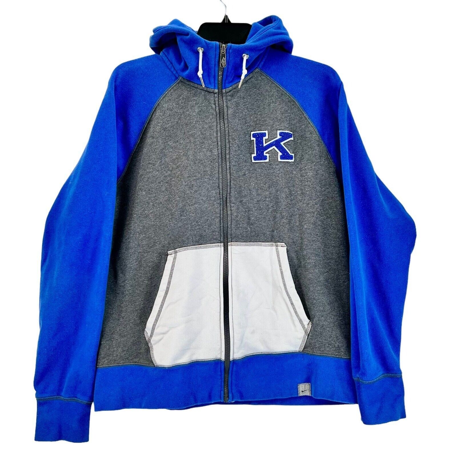 Nike Kentucky Wildcats Blue White Nike L Hooded Full Zip Jacket Size US L / EU 52-54 / 3 - 1 Thumbnail