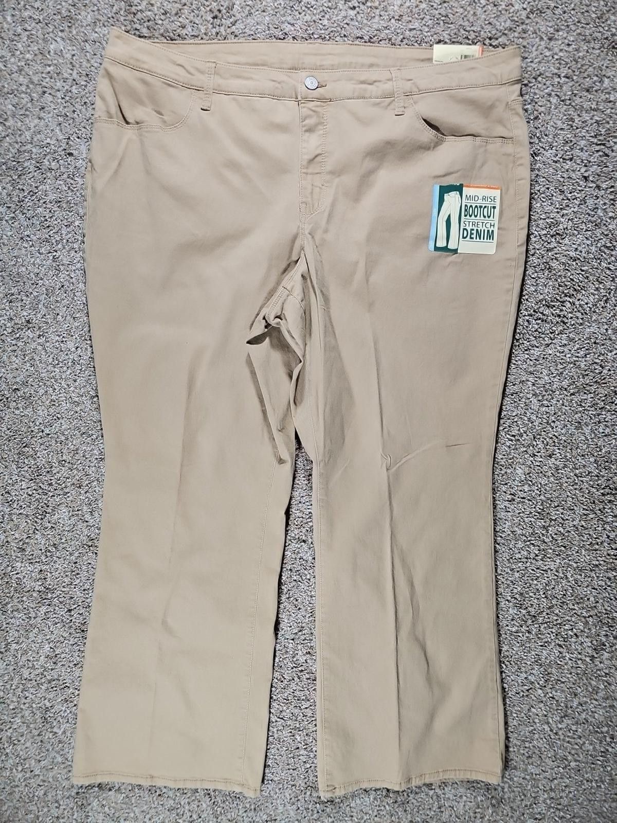 Faded Glory Faded Glory 26W NWT Khaki Bootcut Denim Midrise Jeans Size 26" / US 2 / IT 38 - 1 Thumbnail