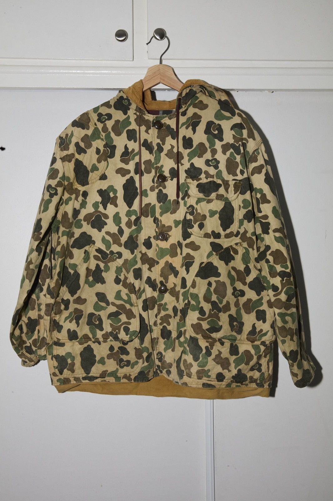 image of Vintage 1980’S Duck Camo Hunting Jacket Size Small in Green, Men's