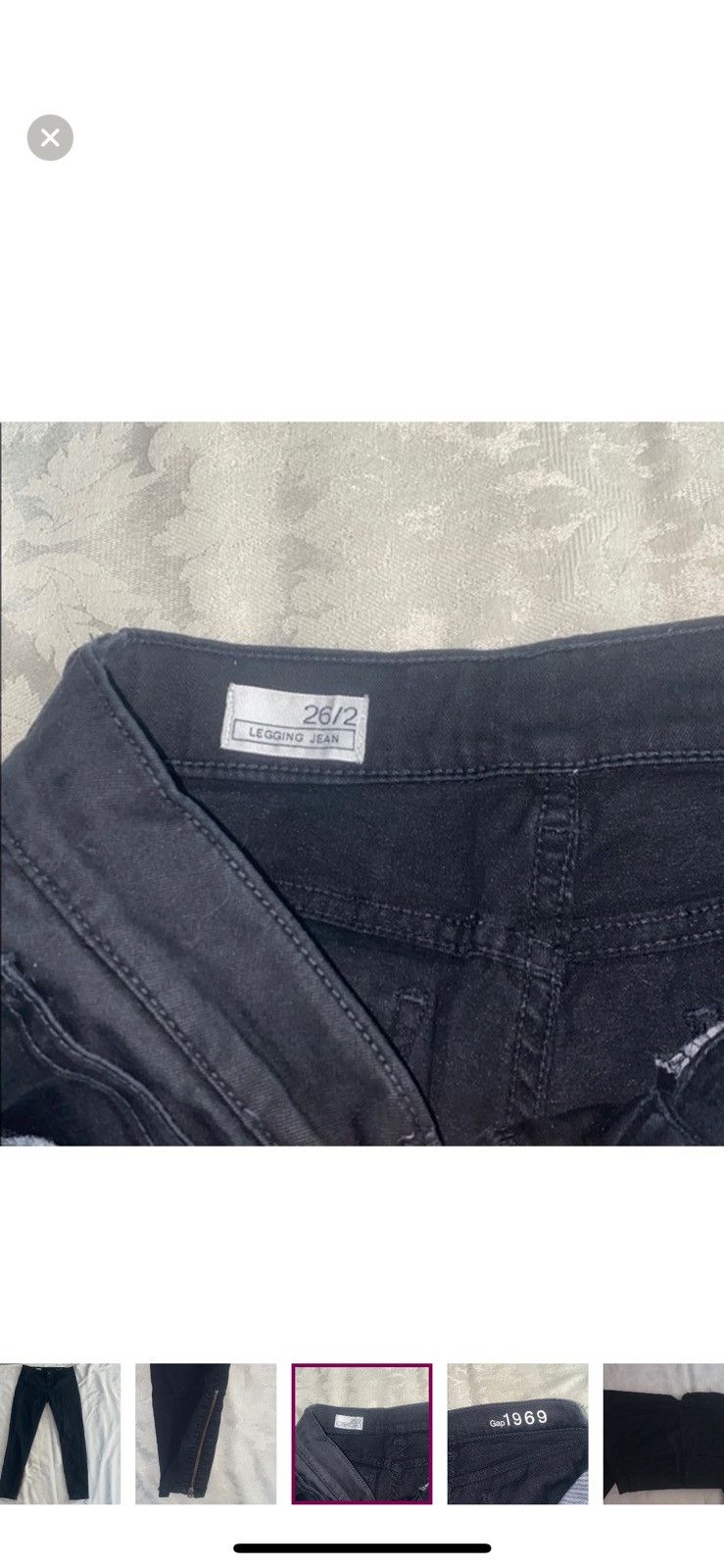 Gap Gap black inseam zipper legging jeans size 2 Size 26" / US 2 / IT 38 - 3 Thumbnail