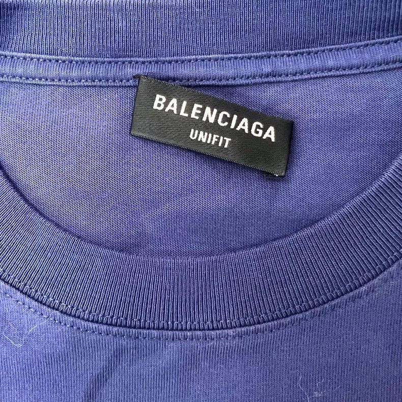 Balenciaga Balenciaga Blue eco-friendly lettering slogan short sleeve Size US S / EU 44-46 / 1 - 4 Thumbnail