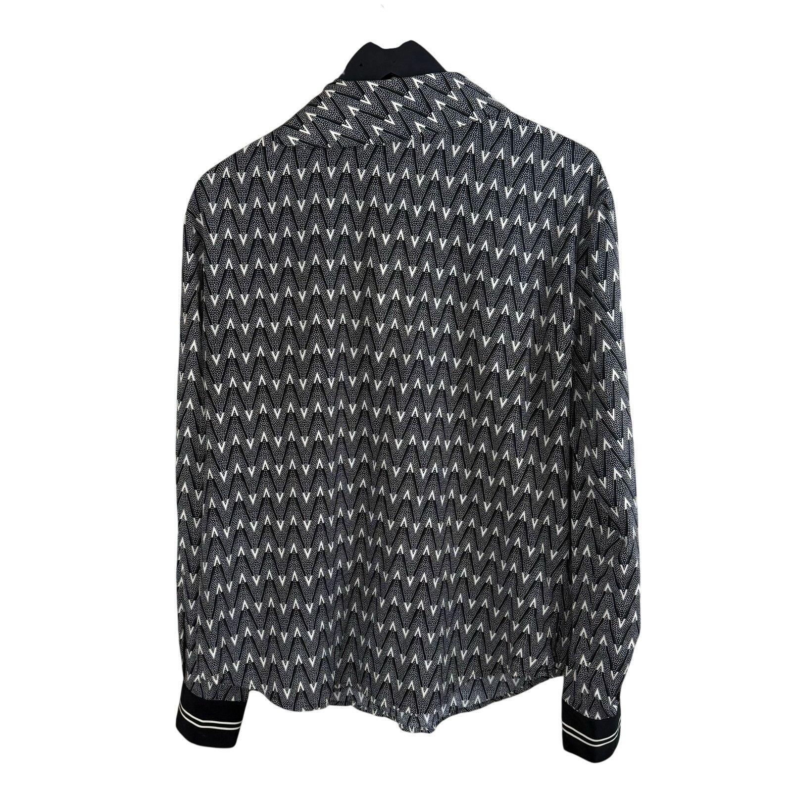 Veronica Beard VERONICA BEARD Clarkson Printed Silk Blend Long Sleeve Top Size L / US 10 / IT 46 - 7 Thumbnail