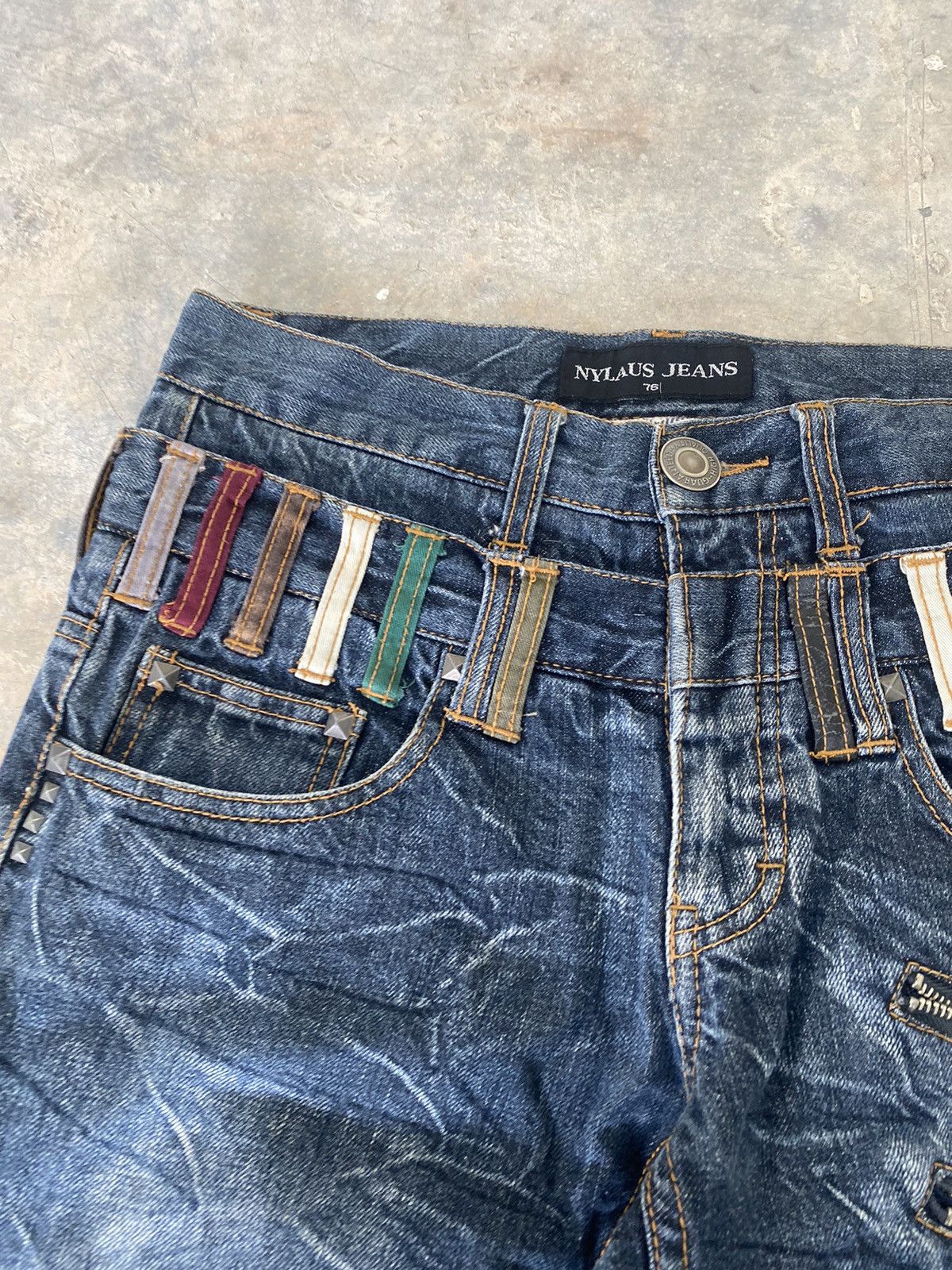 Hysteric Glamour × Japanese Brand × Le Grande Bleu (L.G.B.) Sick☠️ Nylaus Japan Double Waist Jeans Punk Grunge Lgb Size US 29 - 7 Thumbnail
