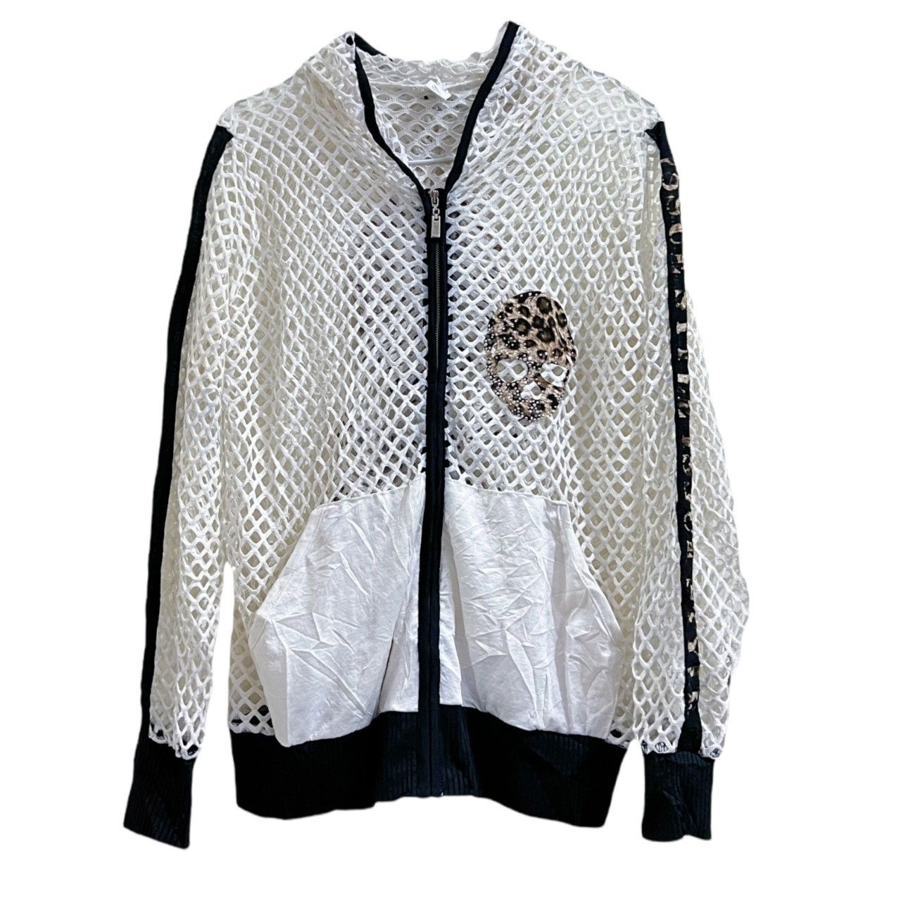 Japanese Brand Skull mesh hoodie zip up ➕🥀 Size US XL / EU 56 / 4 - 3 Thumbnail