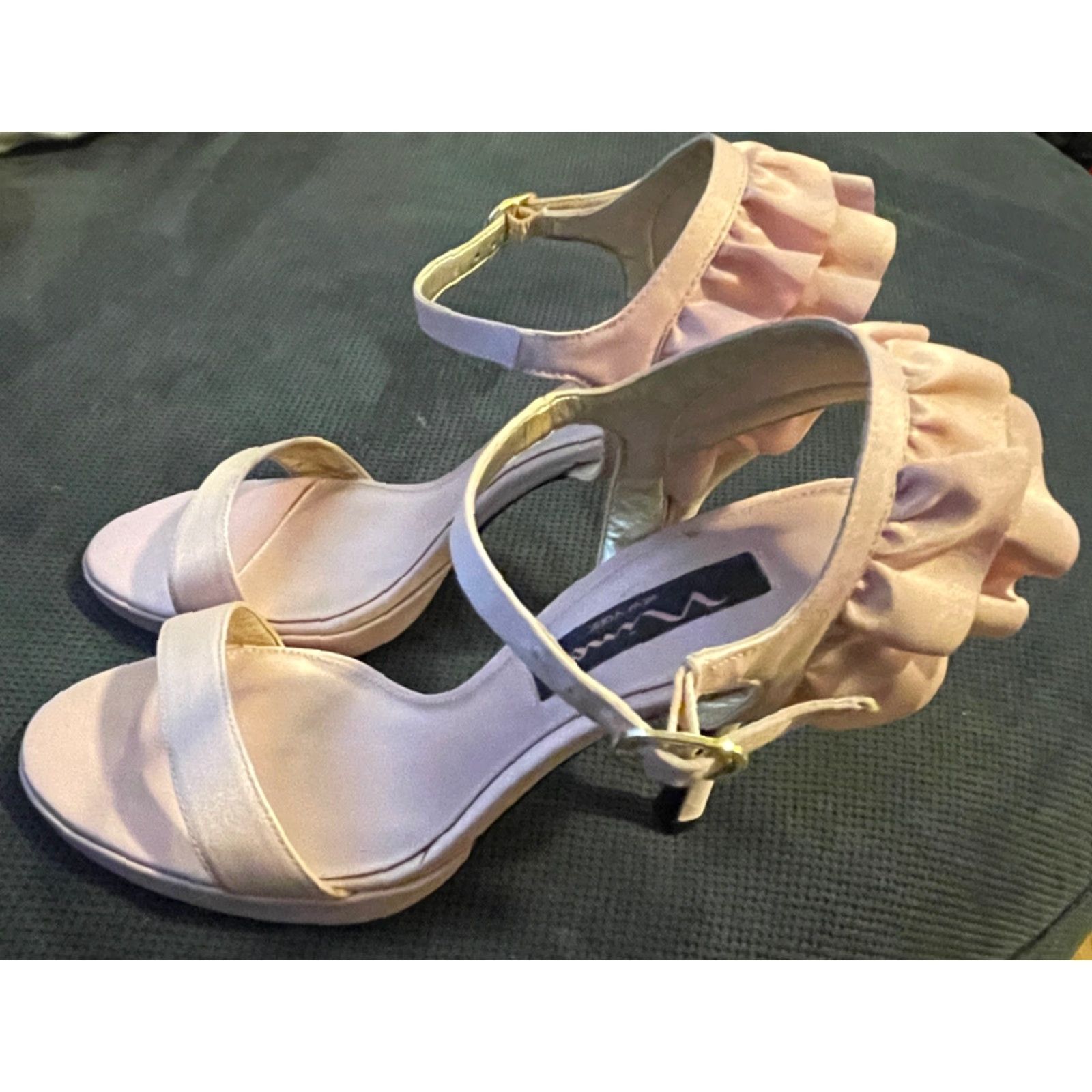 Vintage Nina Womens Open Toe Ankle Strap Pink Heels Size 6M Pumps Classic Stiletto Leather Heel Women Pink Open Toe Ankle Strap Nina 6M Size US 6 / IT 36 - 2 Thumbnail
