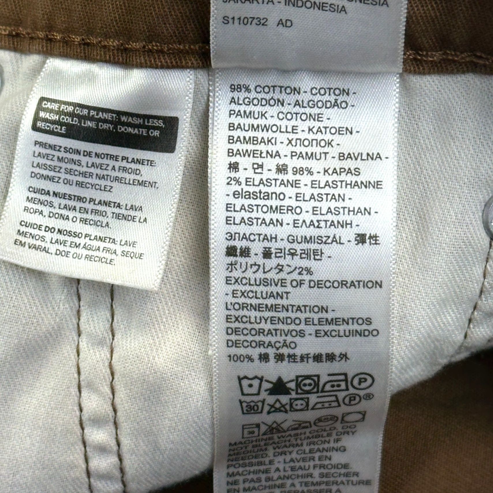 Levi's VINTAGE Levi's 514 Pants Mens 30x32 Brown Straight Fit Stretch Casual Flat Front Chino Size US 30 / EU 46 - 7 Thumbnail