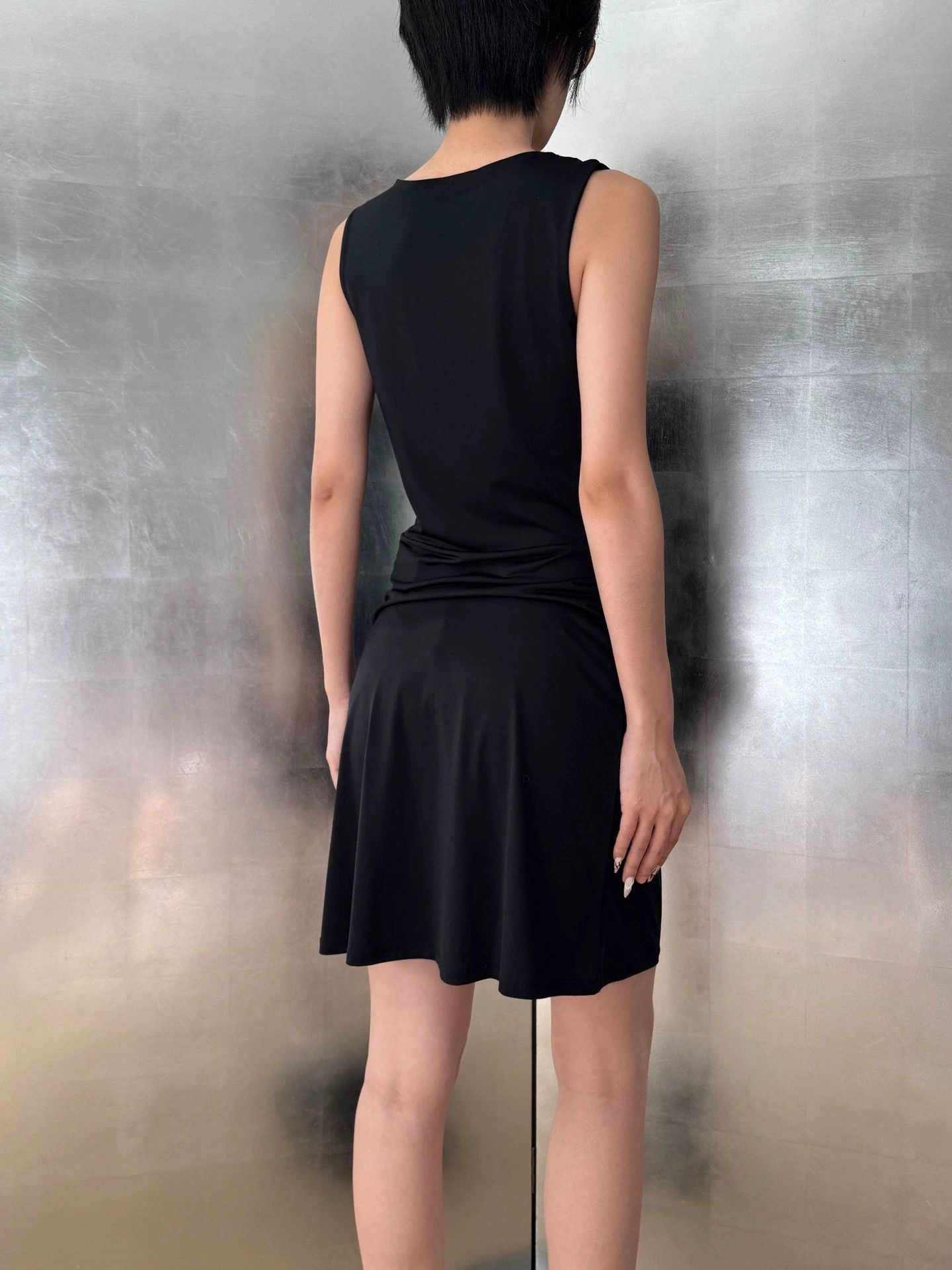 Vintage French Vintage Plunge Neck Waisted Stretchy Dress 36 Size XS / US 0-2 / IT 36-38 - 6 Thumbnail