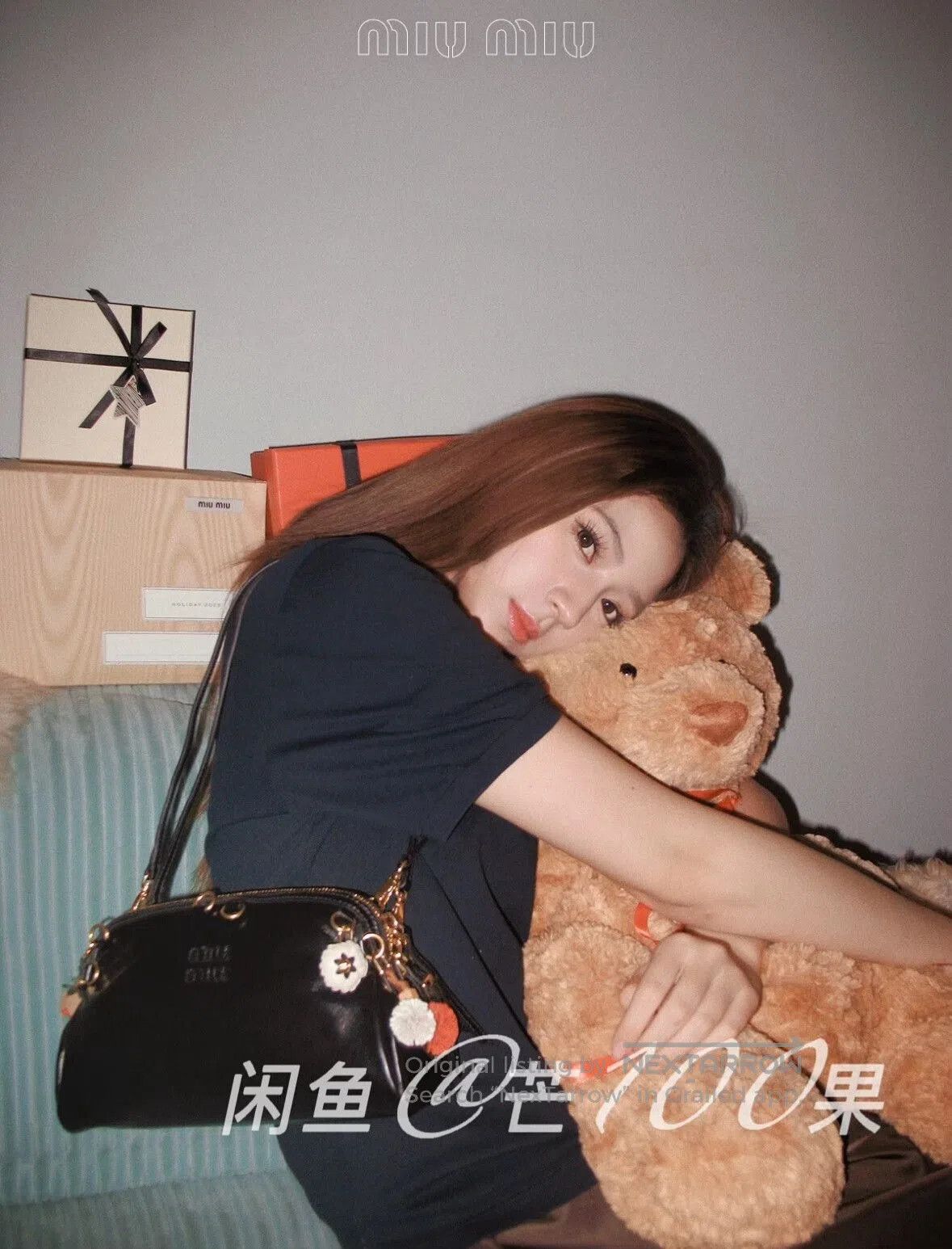 Miu Miu Miumiu 25 Double Strap Calf Leather Shell Bag. Size ONE SIZE - 3 Thumbnail