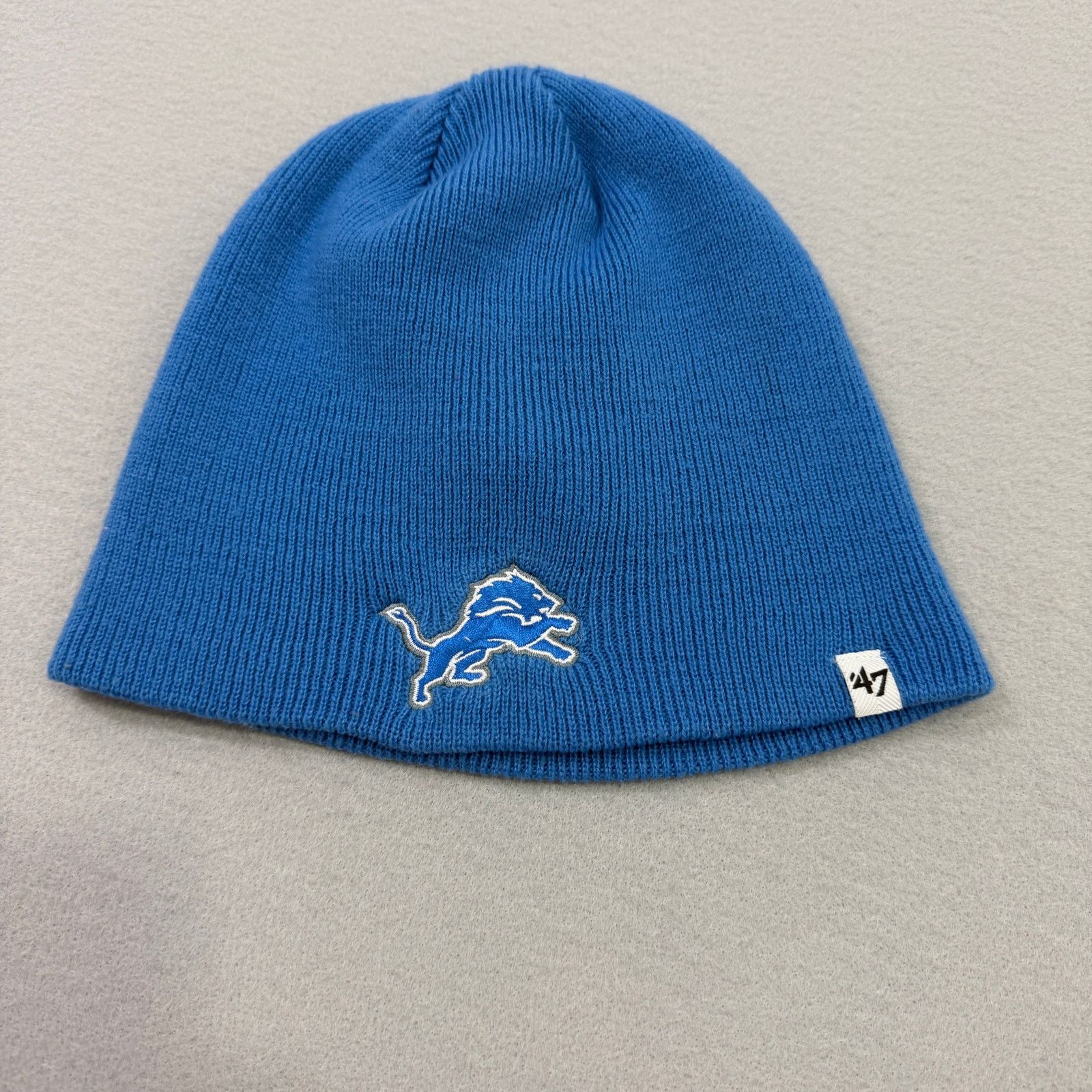 Vintage Vintage Detroit Lions Beanie Hat Adult OSFA Blue Solid y2k Size ONE SIZE - 2 Thumbnail