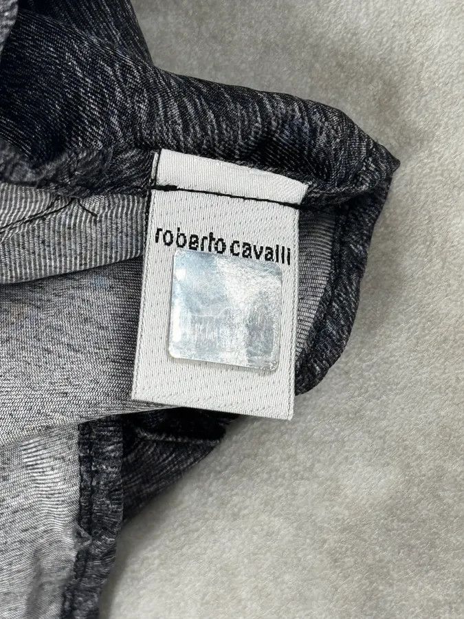 Roberto Cavalli 2000s Roberto Cavalli Grey Abstract Shirt Size US M / EU 48-50 / 2 - 13 Thumbnail