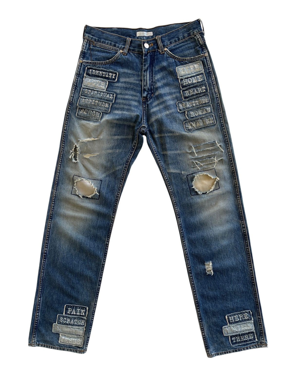 Number (N)ine Sz 4 Number Nine 02SS Distressed Modern Age Denim