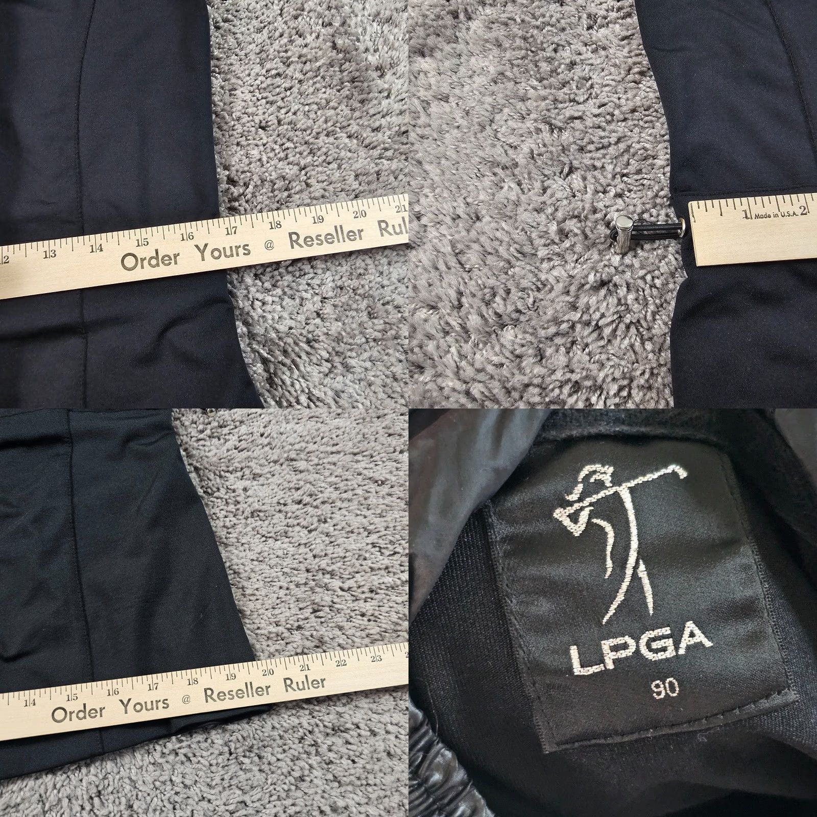 Vintage LPGA Women's Vest Small Black Full Zip Hooded Windbreaker Golf Adjustable Pockets Size S / US 4 / IT 40 - 8 Thumbnail