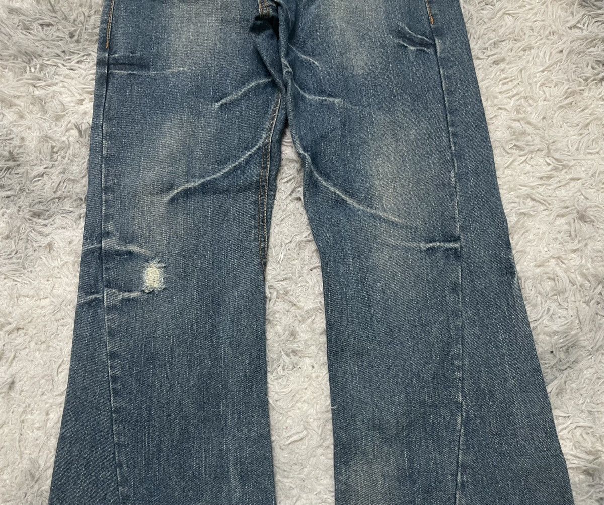 If Six Was Nine 2000s NYLUS FLARE JEANS WASHABLE DENIM RARE DESIGN Size US 30 / EU 46 - 5 Thumbnail