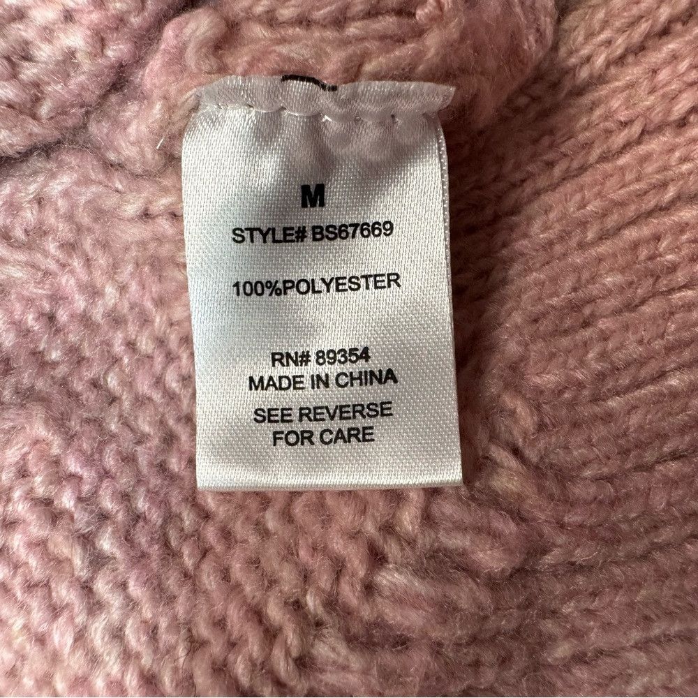 Badgley Mischka NWT New Badgley Mischka Cable Knit Pink Cardigan Sweater Si Size M / US 6-8 / IT 42-44 - 7 Thumbnail