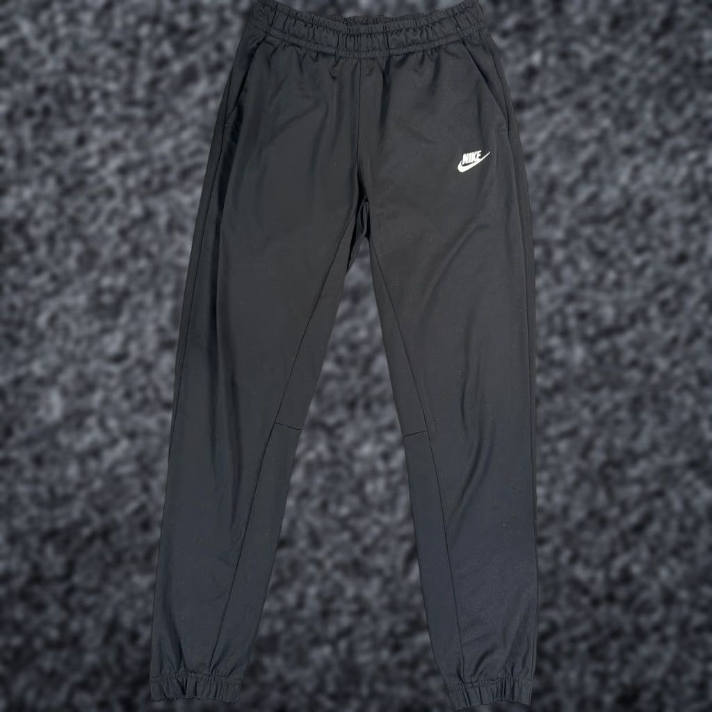 Nike Nike Jogger Pants Mens Small Black Elastic Waist Cuffed Swoosh Logo Athletic Pants Casual Activewear Size US 29 - 1 Thumbnail