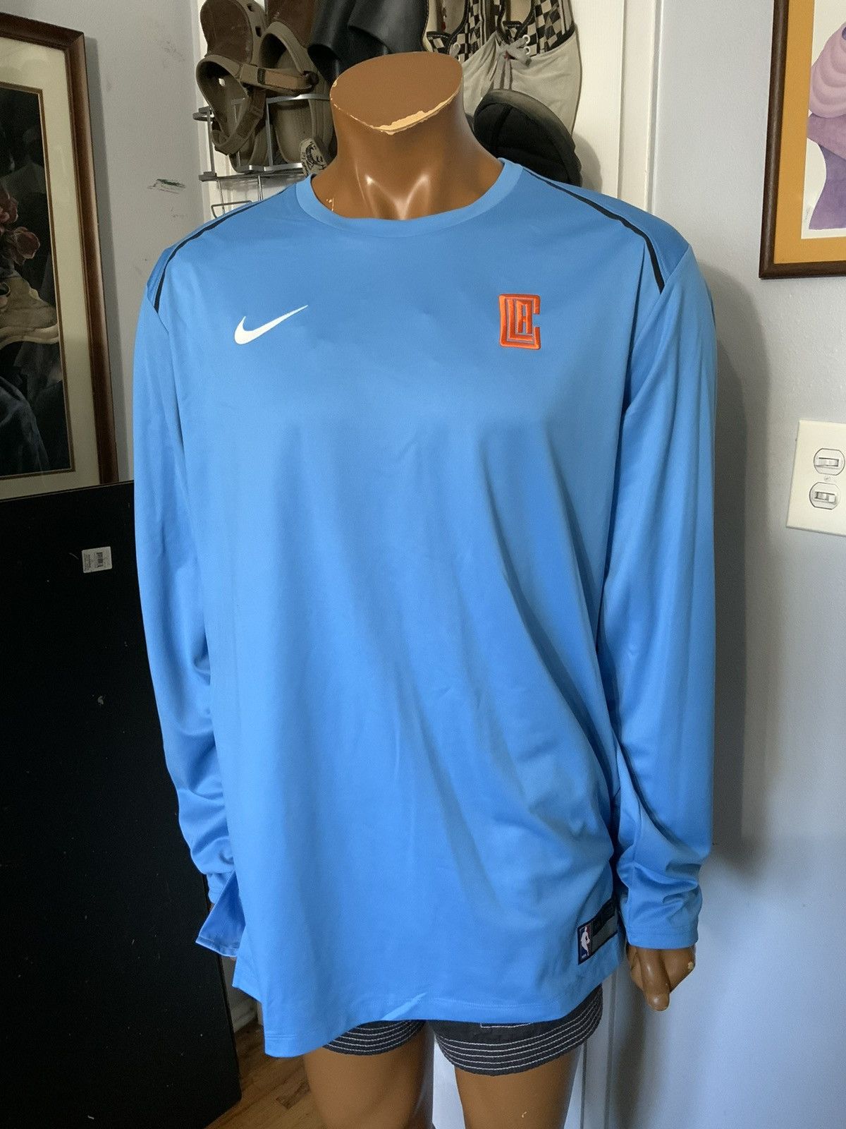 NBA × Nike Nike Los Angeles Clippers Engineered Showtime Warm Up Shirt Size US XXL / EU 58 / 5 - 9 Thumbnail