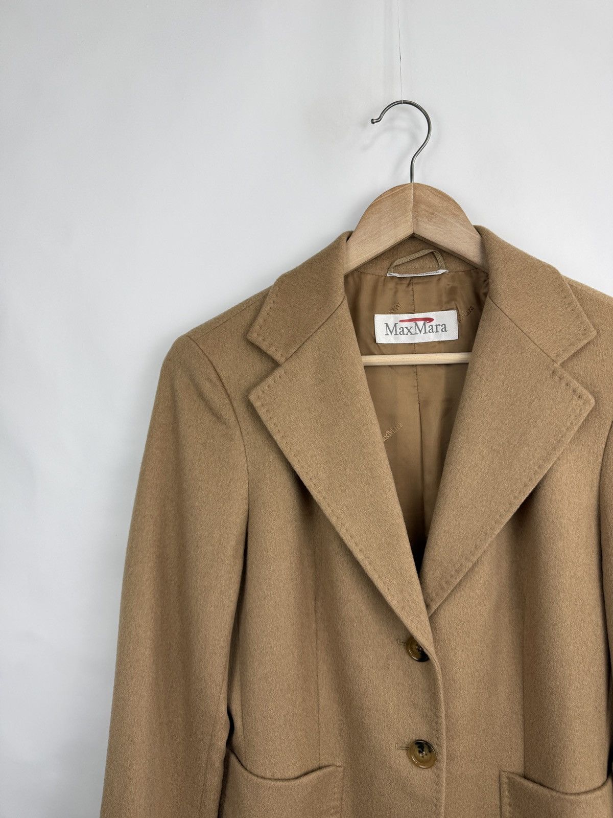 Max Mara 🇮🇹 Vintage Max Mara Camel Hair Blazer Jacket Made in Italy Size XL / US 12-14 / IT 48-50 - 3 Thumbnail