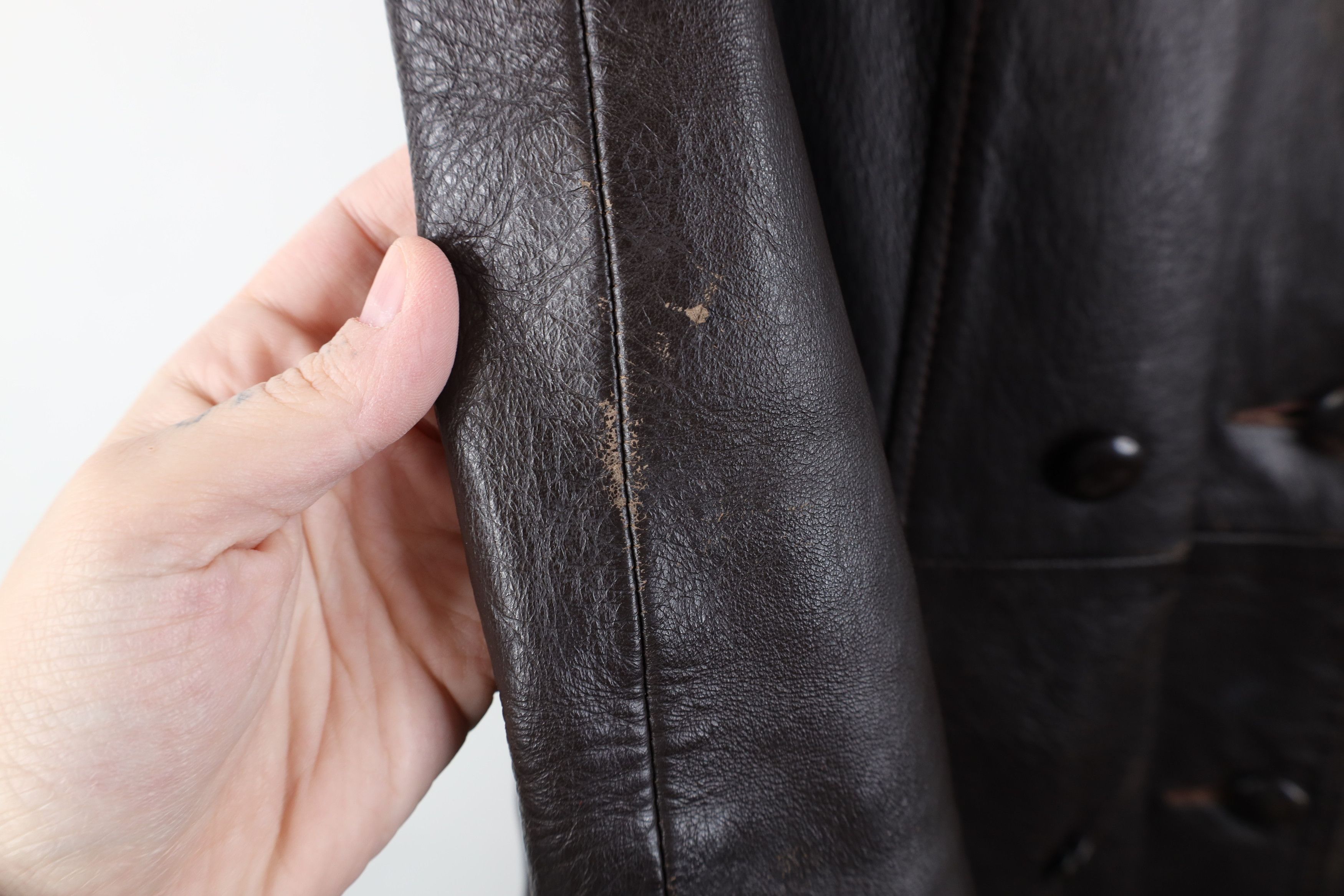 Vintage Vintage 70s Streetwear Leather Double Breasted Trench Coat Size L / US 10 / IT 46 - 6 Thumbnail