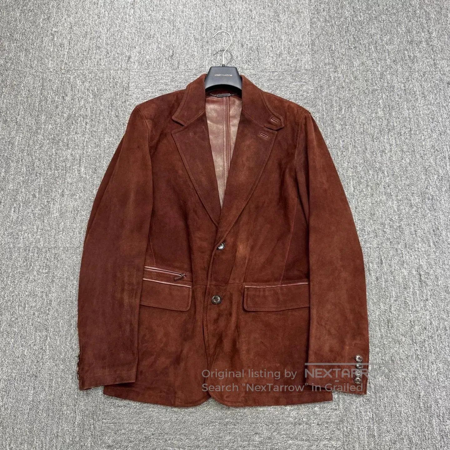 Ermenegildo Zegna Ermenegildo Zegna Suede Blazer Jacket. Size US L / EU 52-54 / 3 - 1 Thumbnail