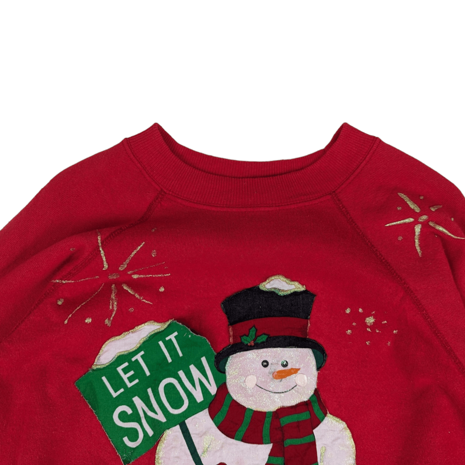 Hanes Vintage 90's HANES Snowman Christmas New Year Jumper Size L / US 10 / IT 46 - 4 Thumbnail