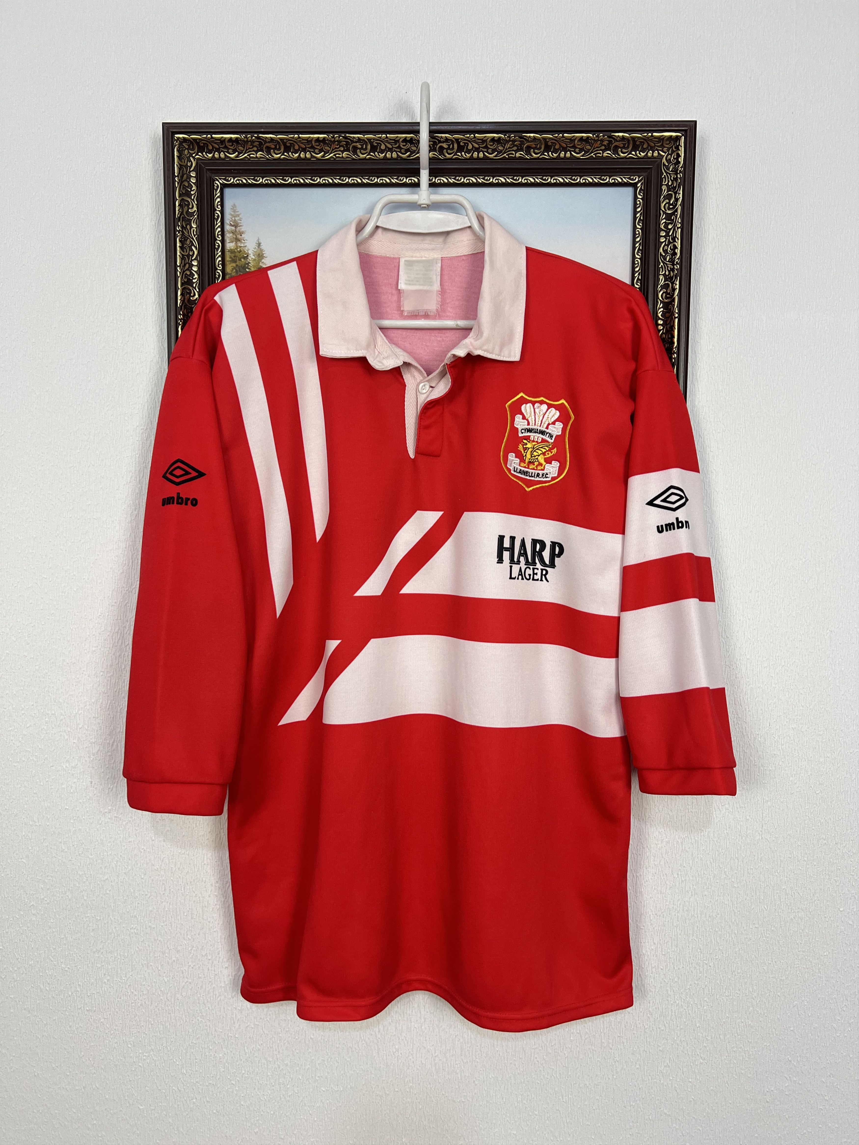 Rare Vintage 1992 Llanelli Rugby Union Umbro Jersey Shirt
