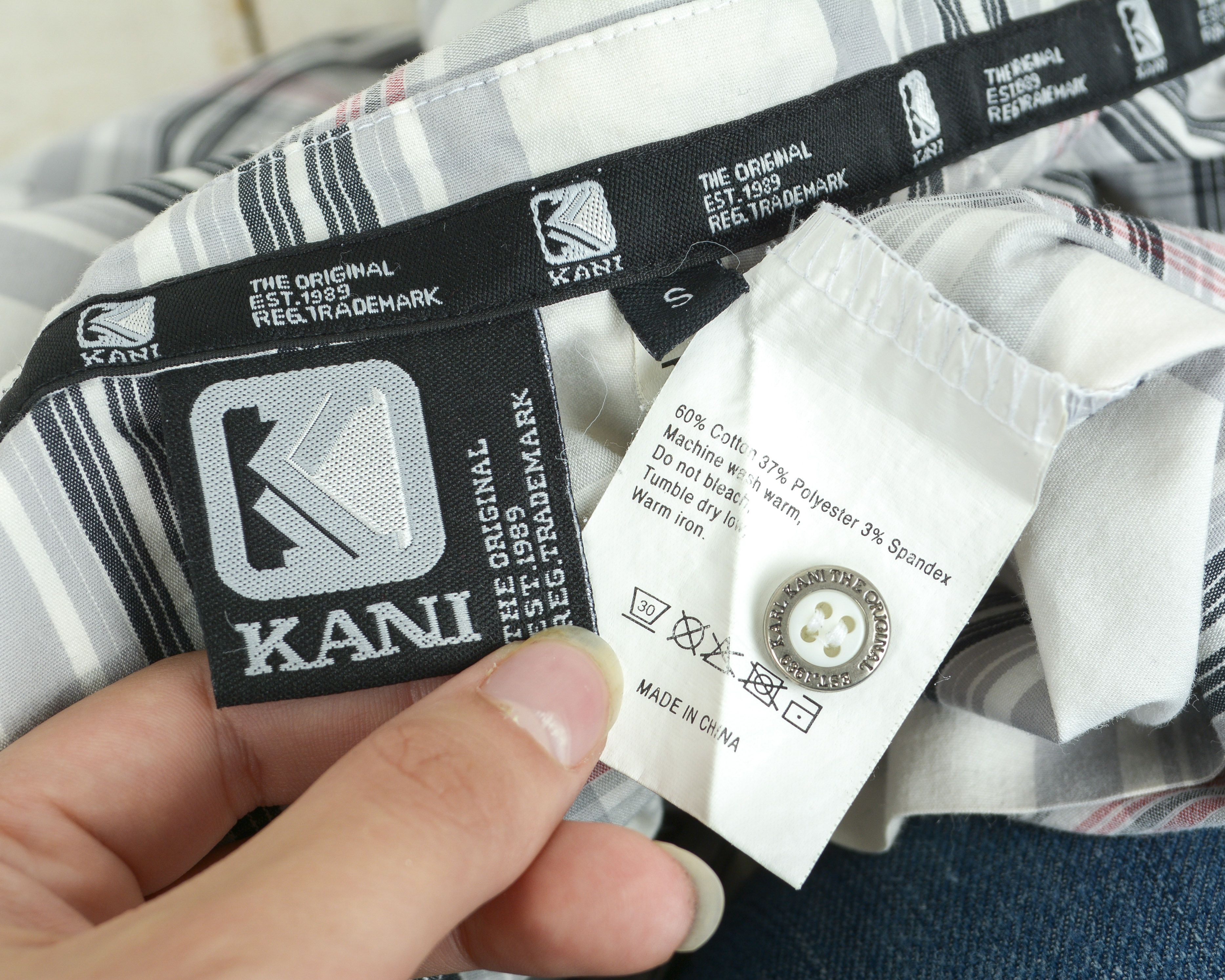 Karl Kani Casual Shirt S Cotton Blend Checked Short Sleeve Button Up Size US S / EU 44-46 / 1 - 6 Thumbnail