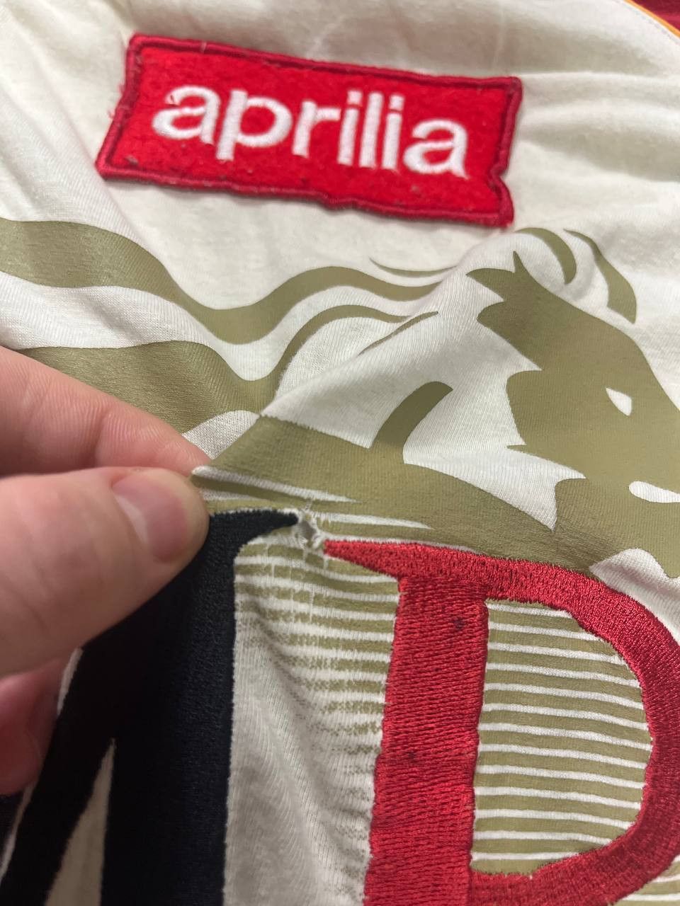 NASCAR vintage t-shirt Aprila Nascar Dunlop Italy Size US L / EU 52-54 / 3 - 7 Thumbnail