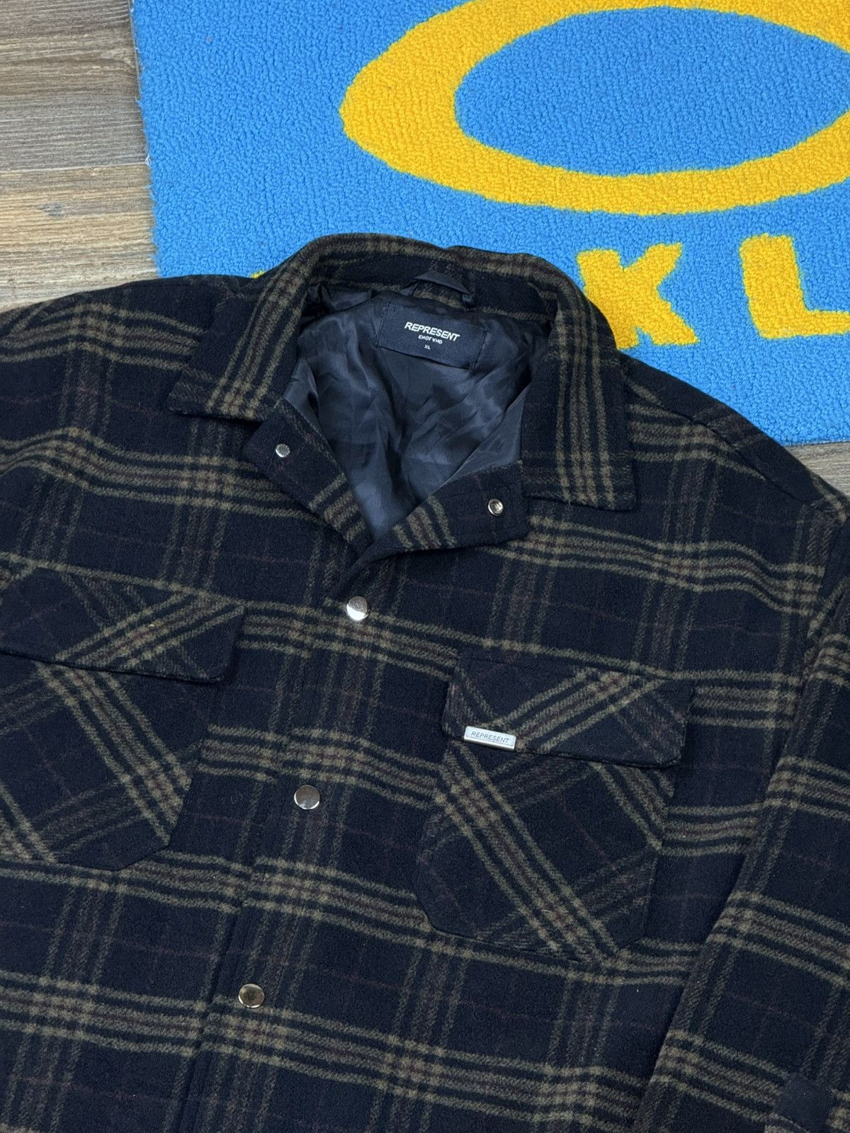 Represent Clo. Represent Oversized Brown Checkered Flannel Jacket Size US XL / EU 56 / 4 - 6 Thumbnail