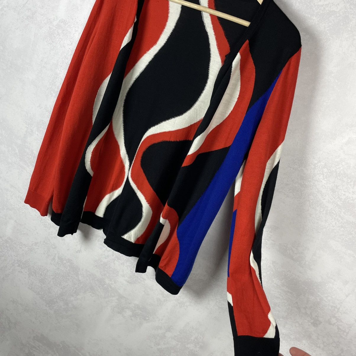 Alexander McQueen Alexander McQueen Multicolour Wool Buttonless Cardigan Size M / US 6-8 / IT 42-44 - 6 Thumbnail