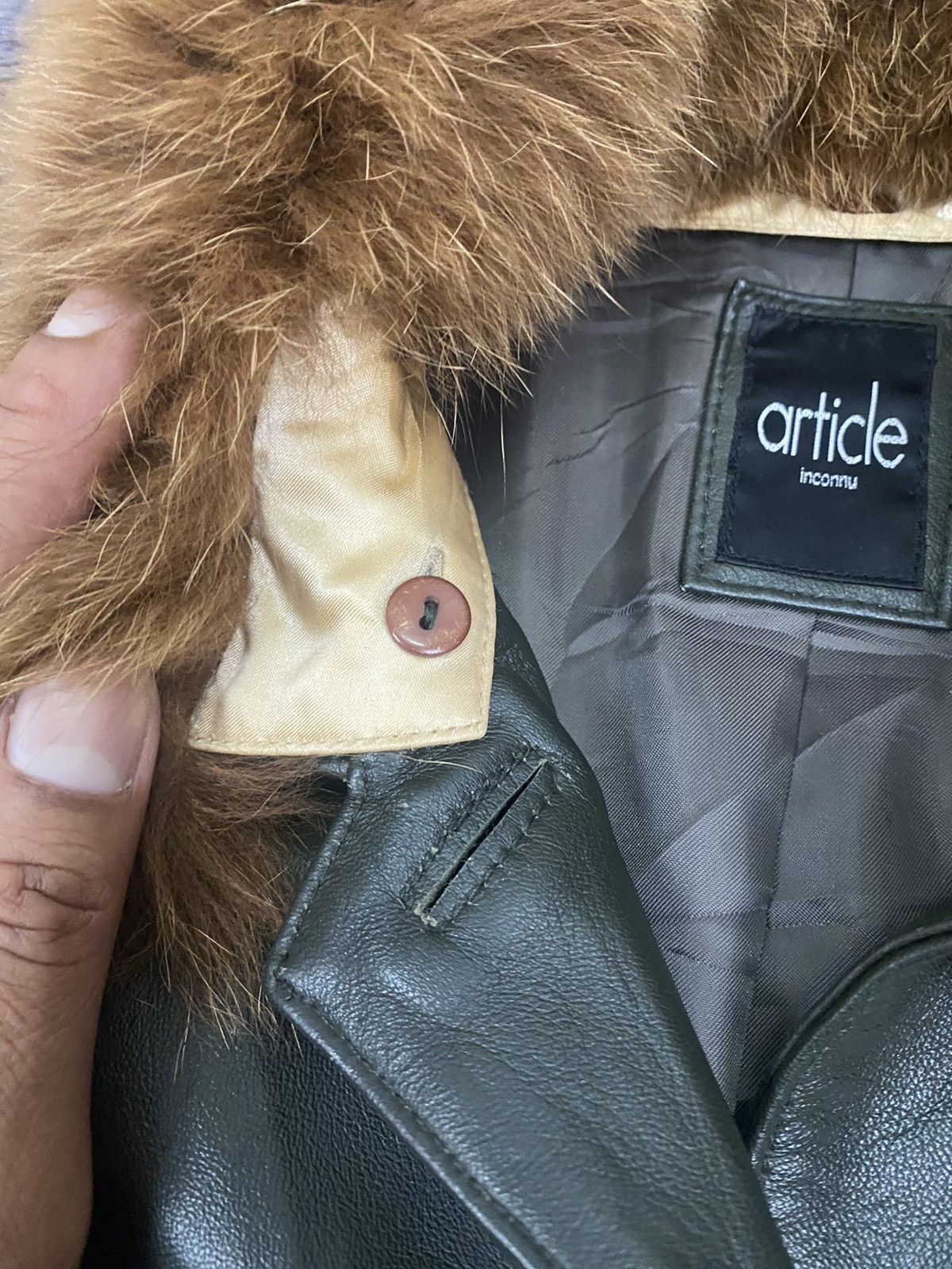 If Six Was Nine × Japanese Brand Leather Jacket Mink Fur Article Size US M / EU 48-50 / 2 - 8 Thumbnail